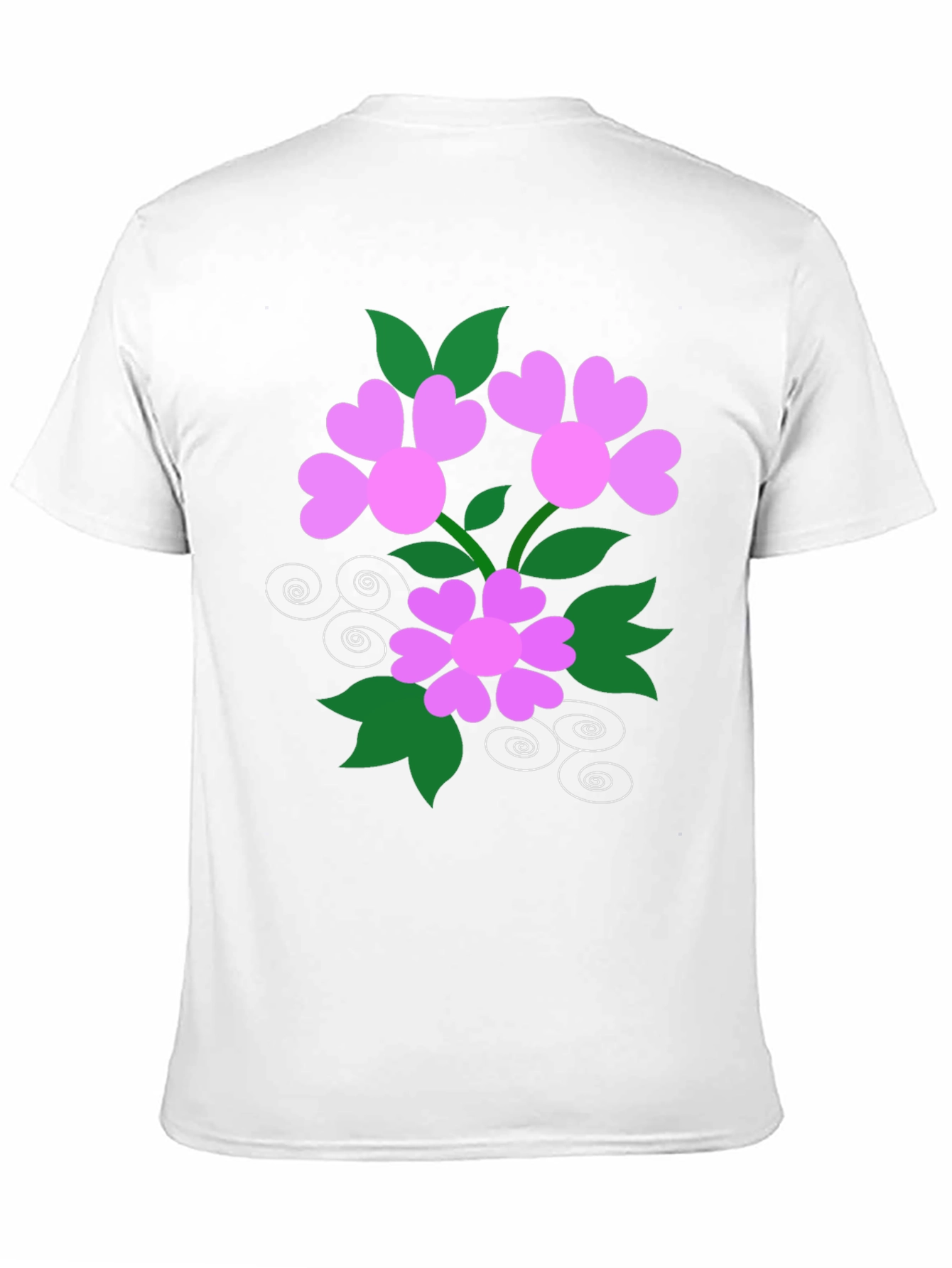 Black Floral Heart Tee - Black Cotton Blend view 11