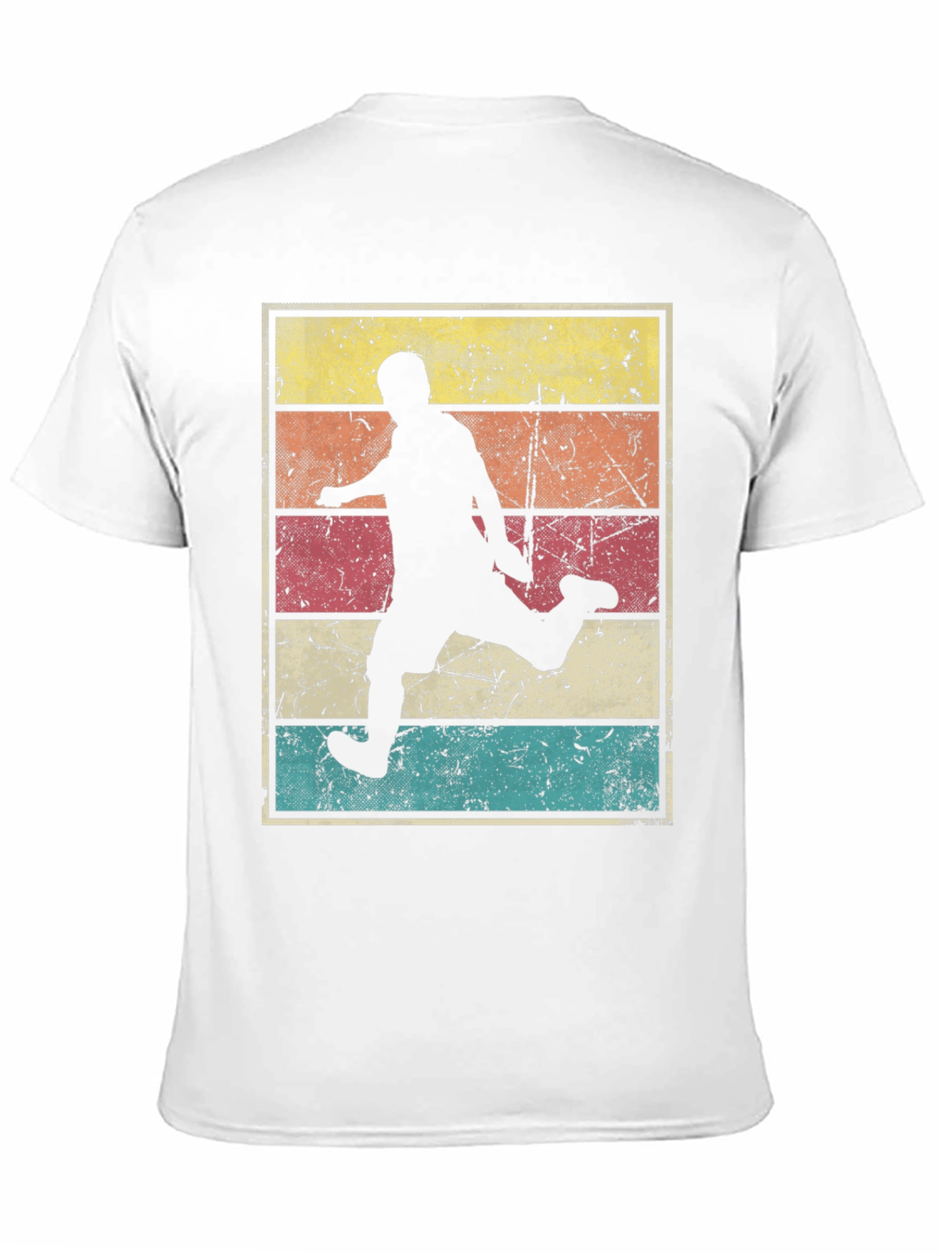 Black Retro Soccer Player Graphic T-Shirt view 11