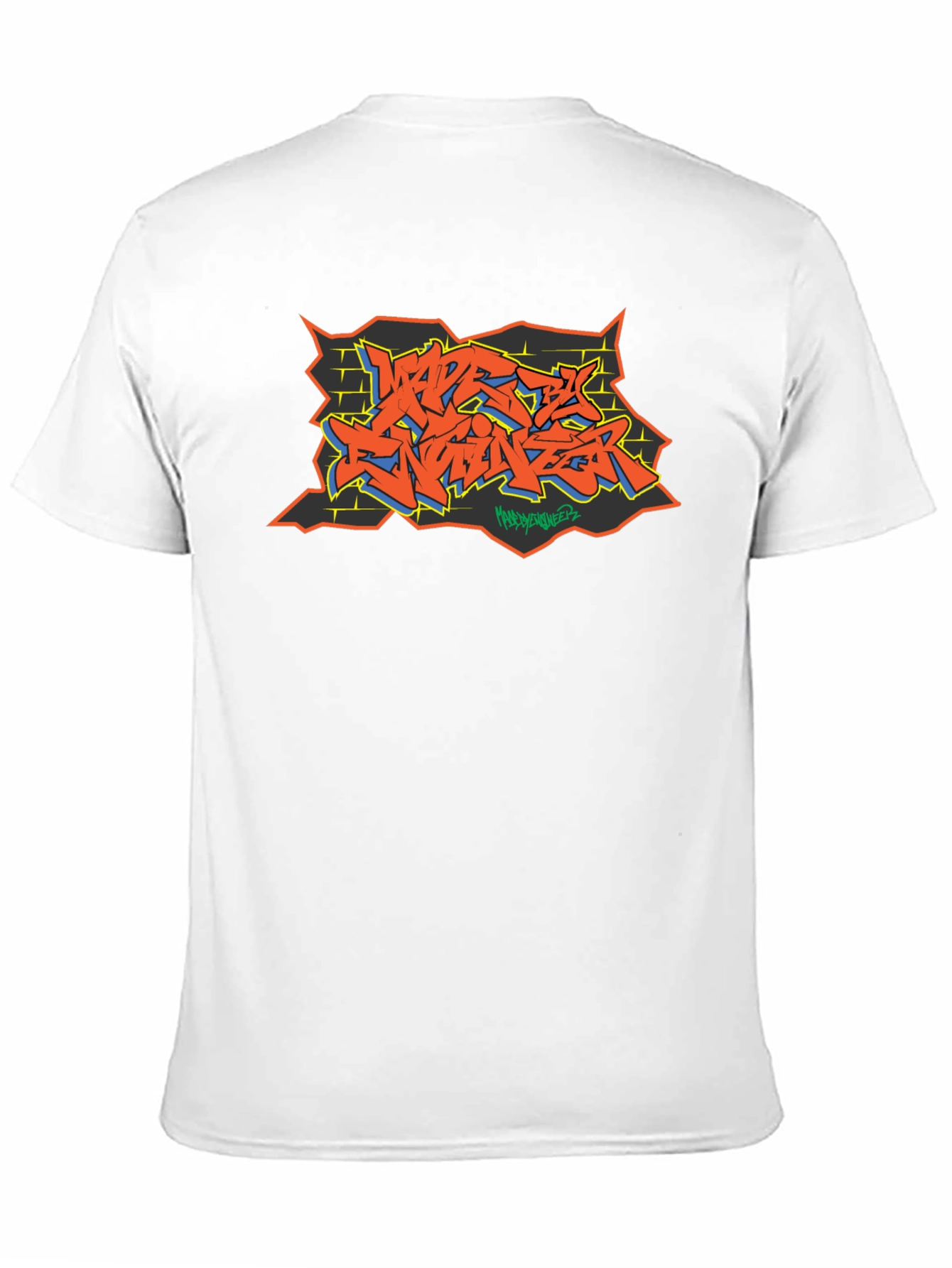 Black Graffiti Art Black Cotton Tee - Urban Style view 11