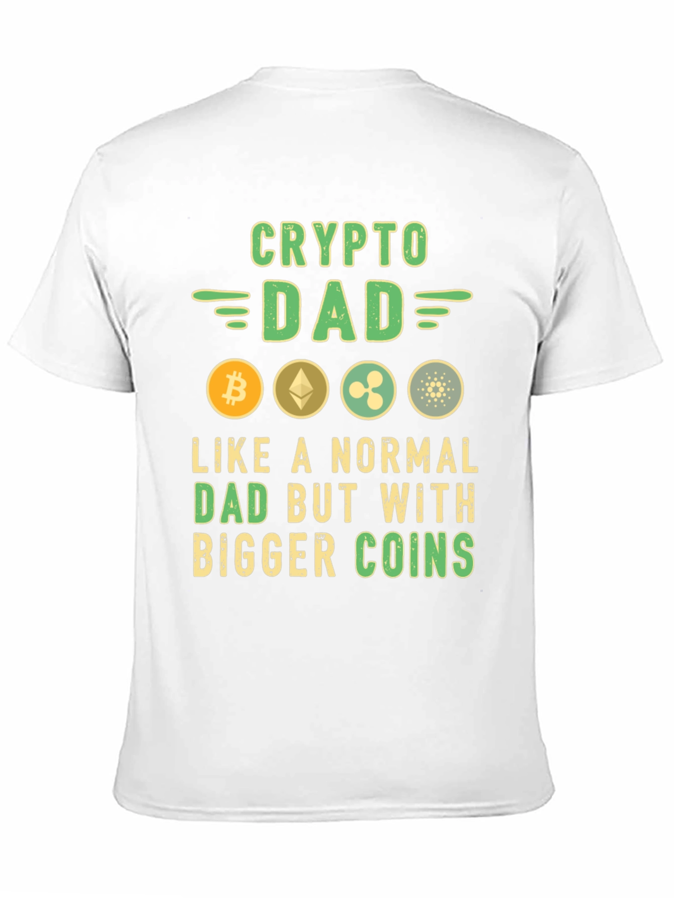 Black Crypto Dad T-Shirt Bitcoin Ethereum Ripple Cardano view 11
