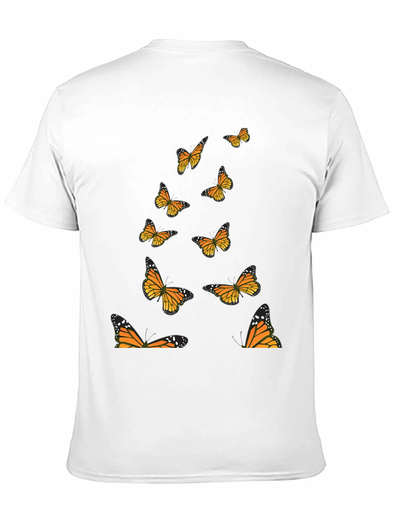 Black Butterfly Print Black T-Shirt view 11