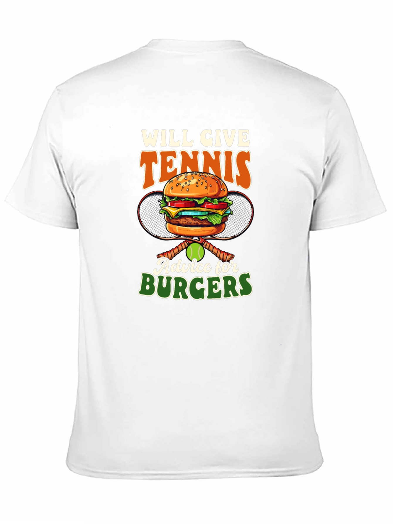 Black Tennis & Burgers Graphic T-Shirt - Serve Up Some Fun! view 11