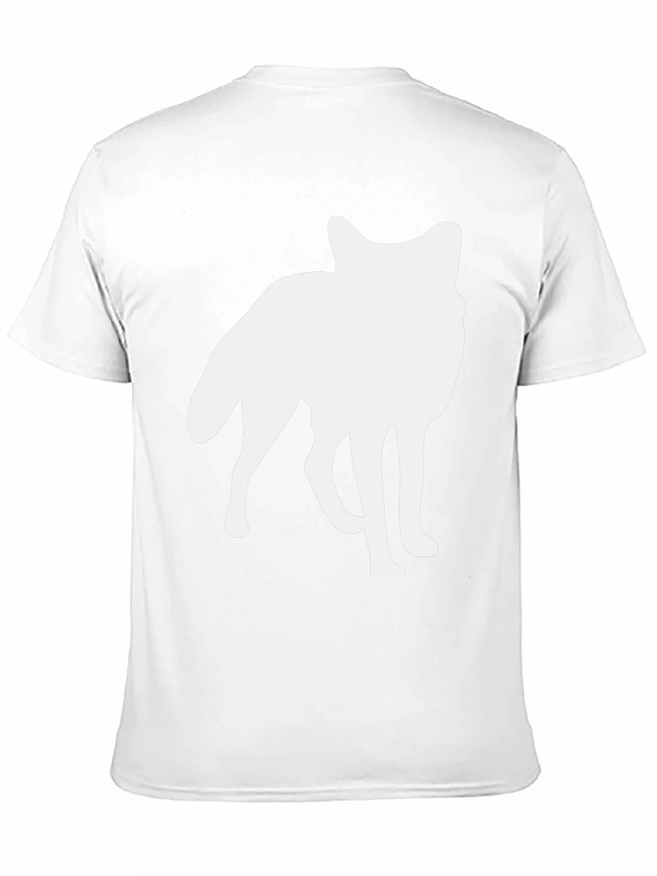 Black Wolf Silhouette Graphic Tee - Black Casual Shirt view 11