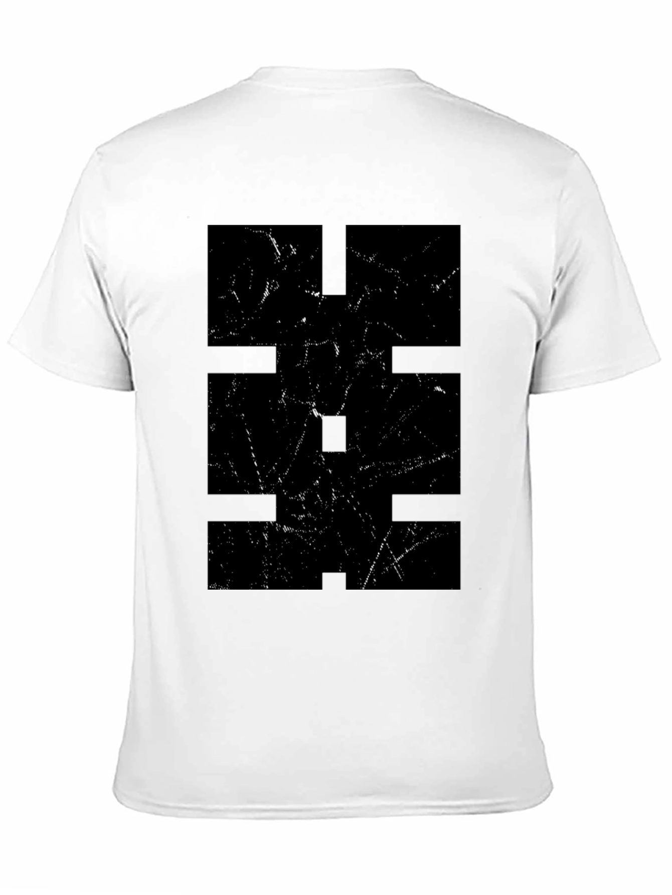 Black Modern Geometric Graphic Tee - Black Cotton Blend view 11