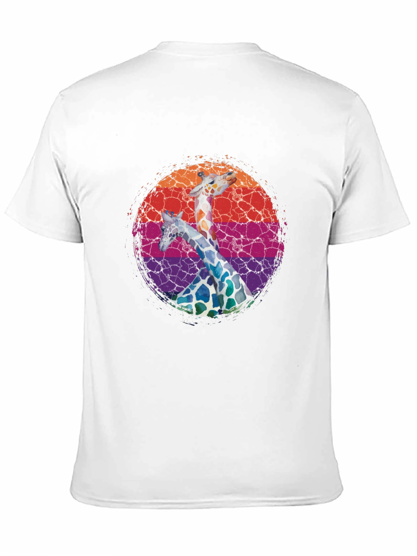 Black Giraffe Watercolor Graphic Tee - Unique Animal Print Shirt view 11