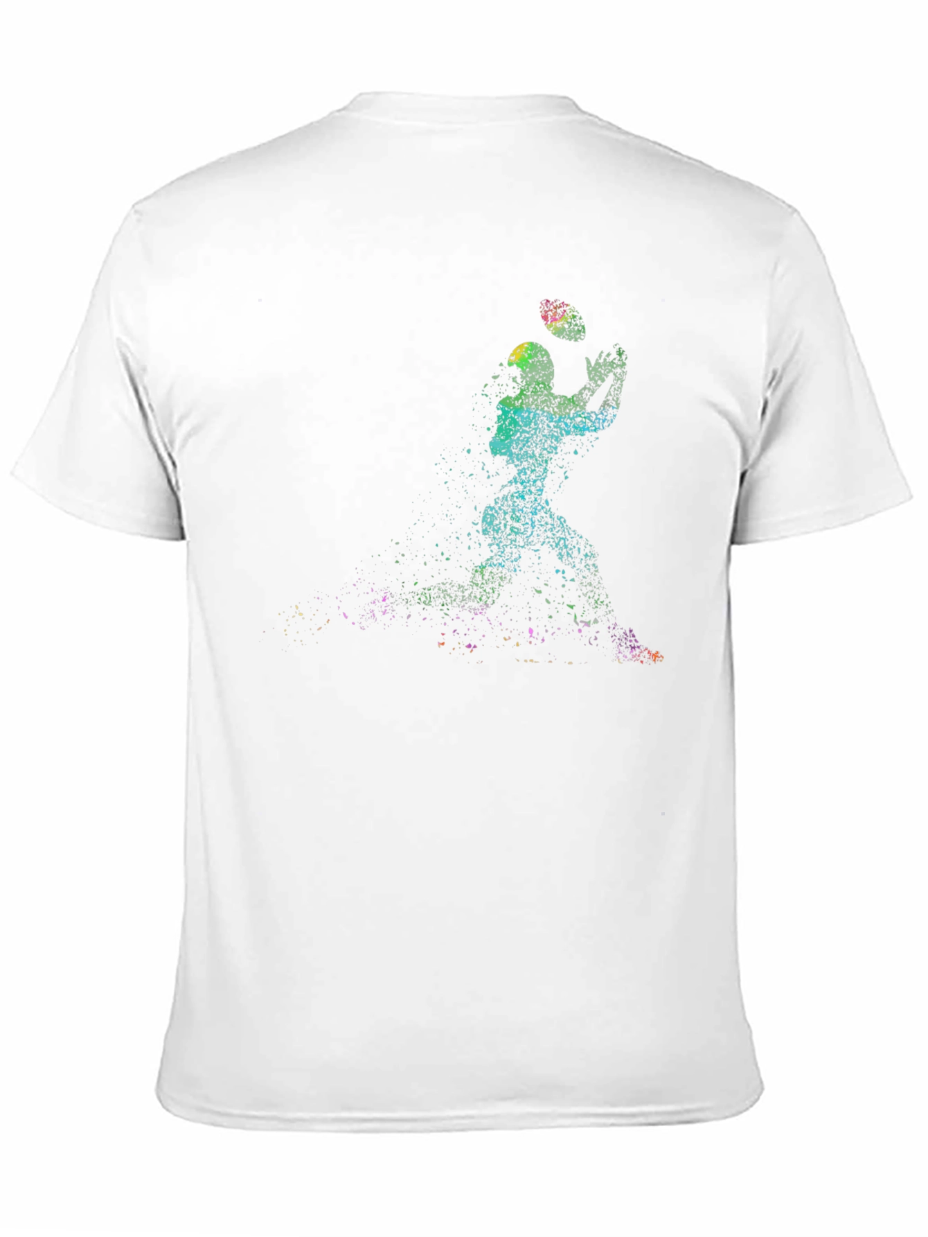 Black Colorful Football Player Graphic Tee view 11