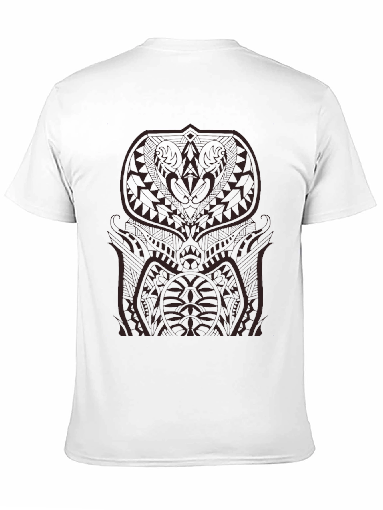 Black Tribal Tattoo Graphic Black Tee - Unique Design view 11