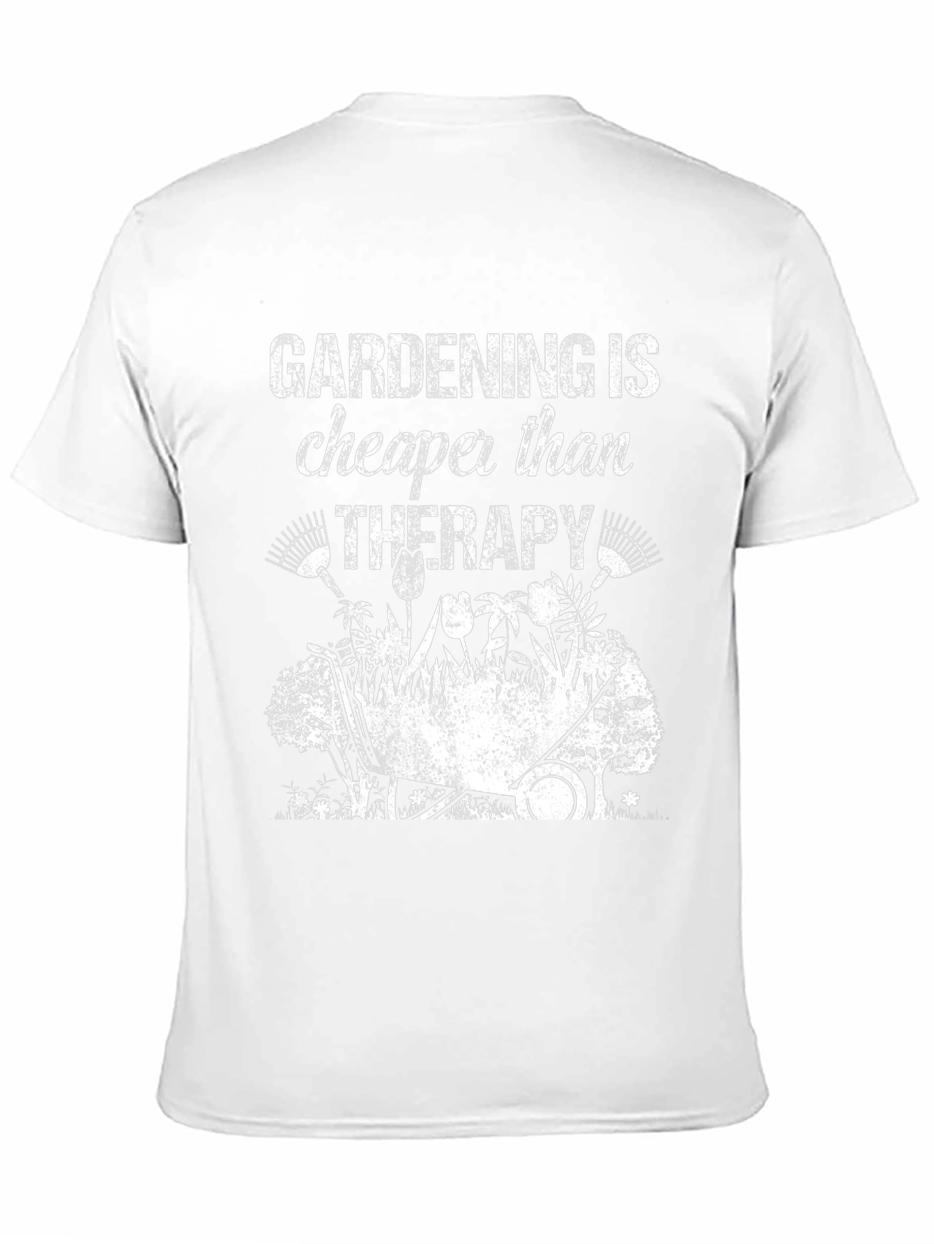 Black Gardening is Cheaper Than Therapy Graphic Tee view 11