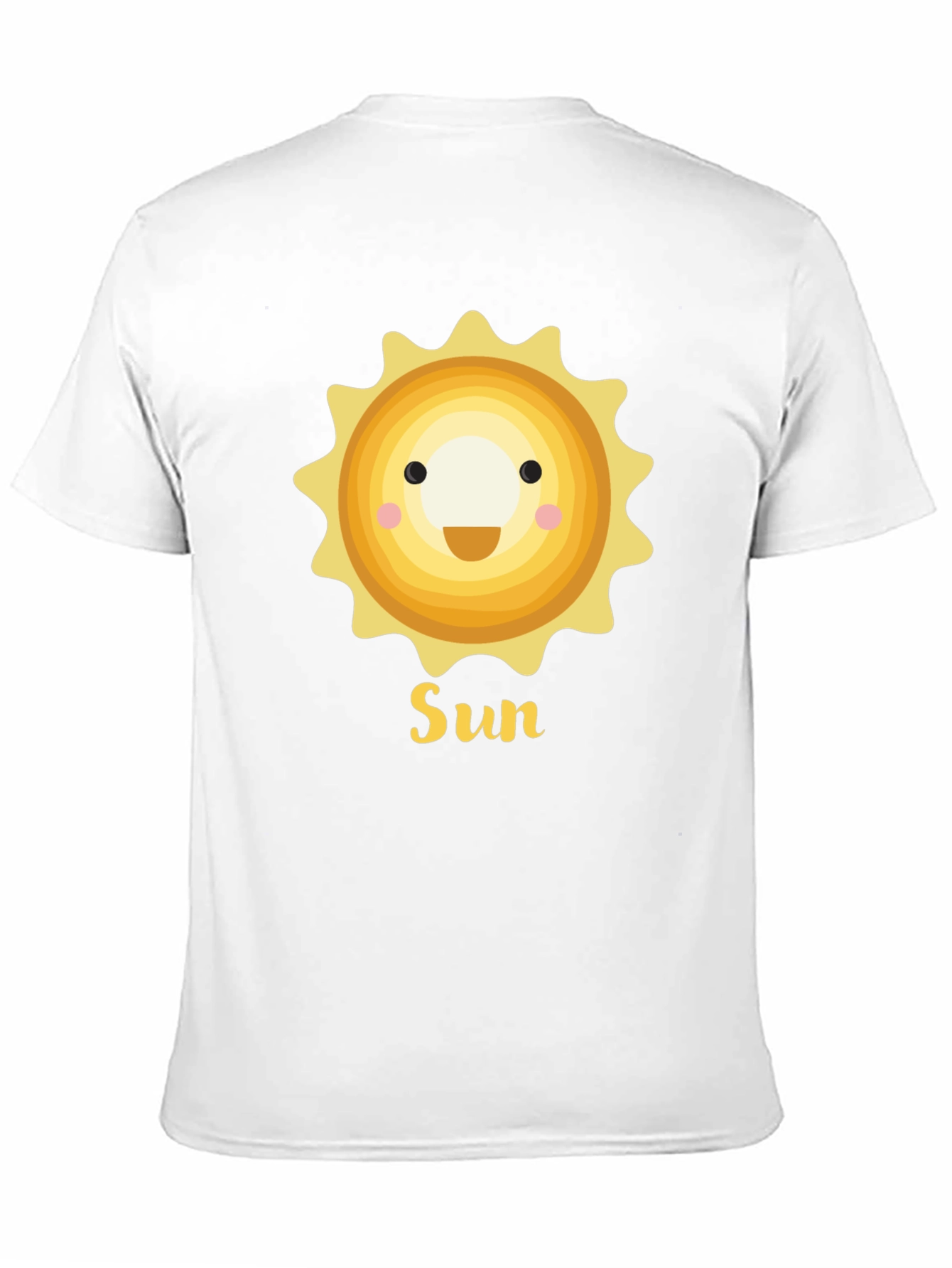 Black Smiling Sun Graphic T-Shirt - Black Crew Neck view 11