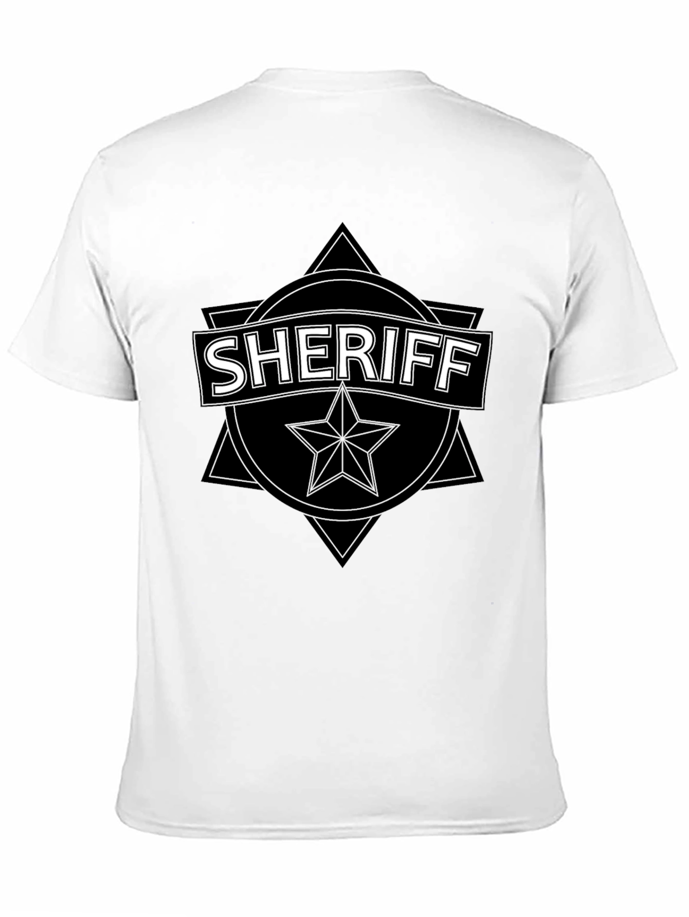 Black Sheriff Star Black T-Shirt view 11