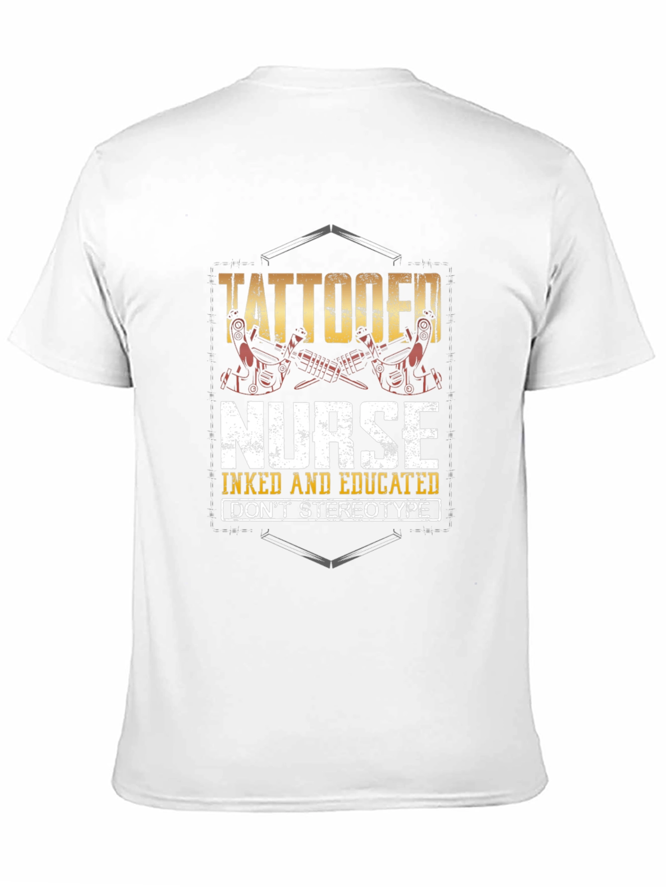 Black Tattooed Nurse Graphic Tee - Inked & Educated! view 11