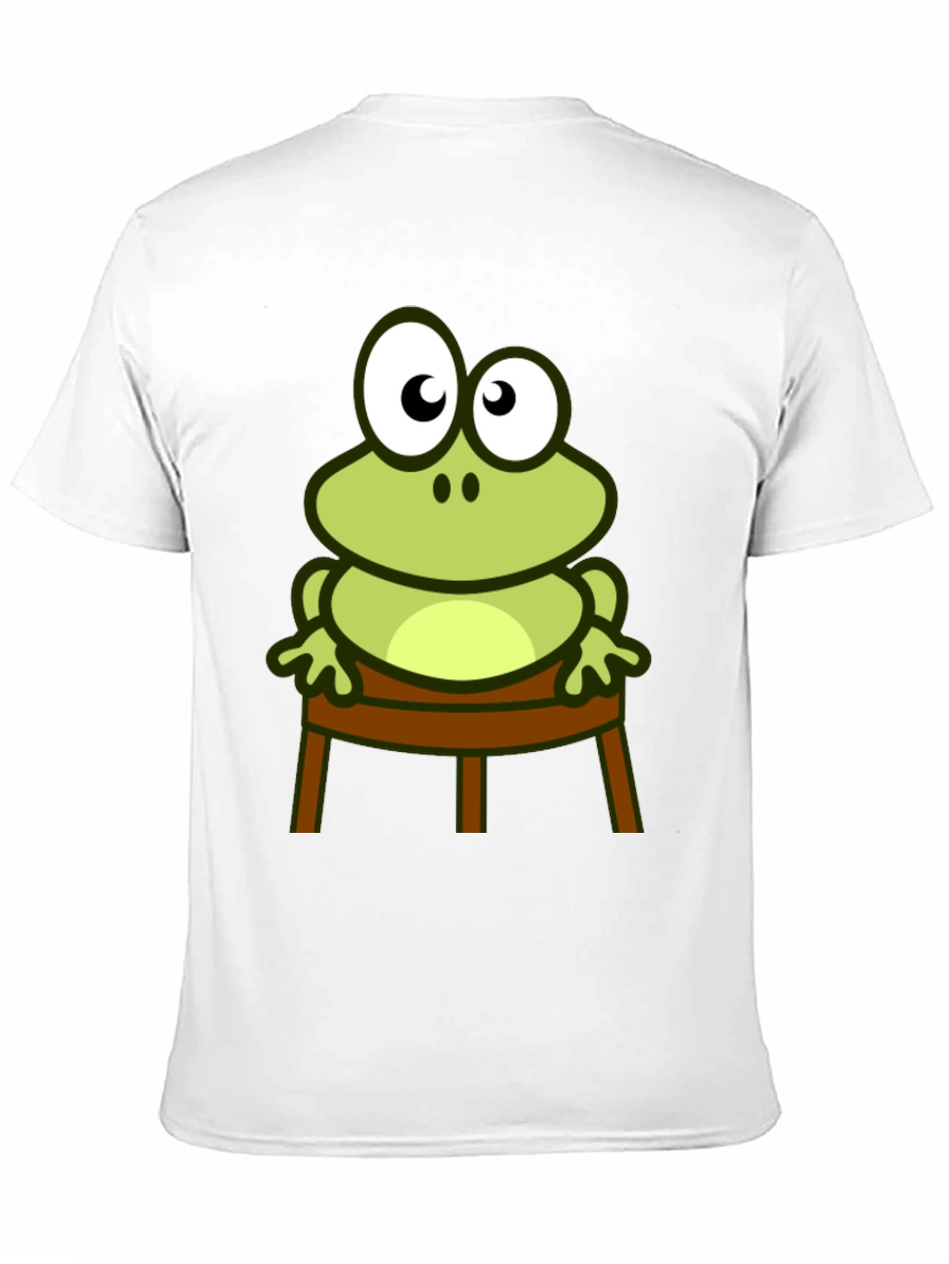 Black Frog On Chair Graphic Tee - Cool Cartoon Frog Design view 11