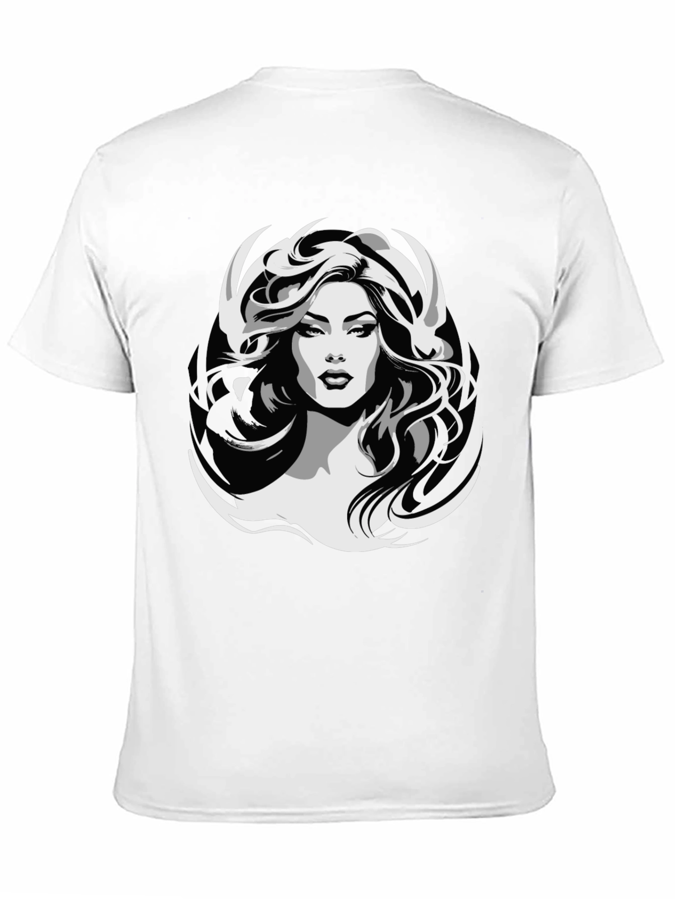 Black Graphic Print T-Shirt - Woman Design view 11