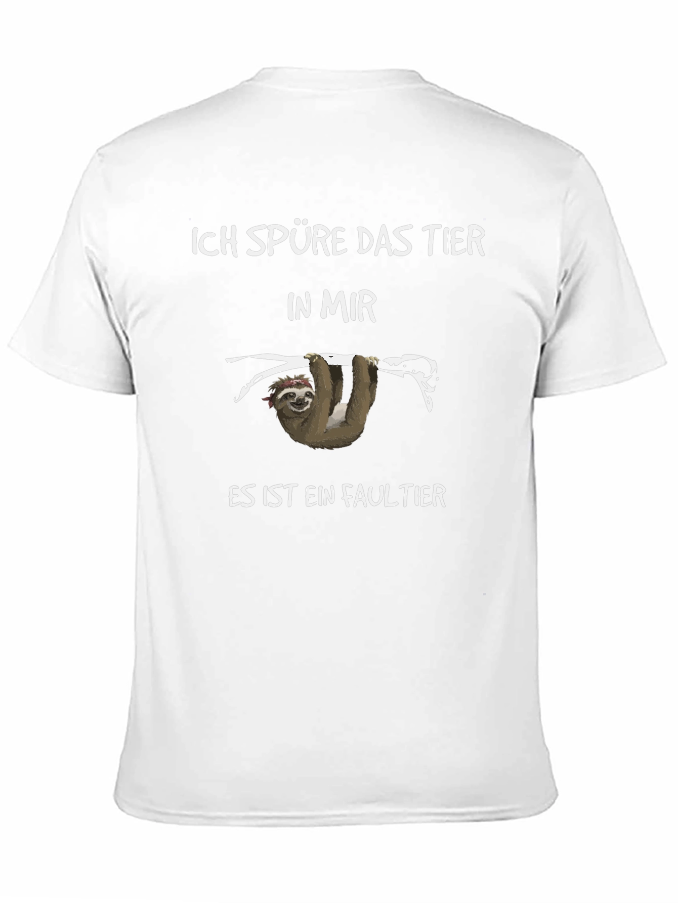 Black Ich Spüre Das Tier In Mir - Sloth T-Shirt view 11