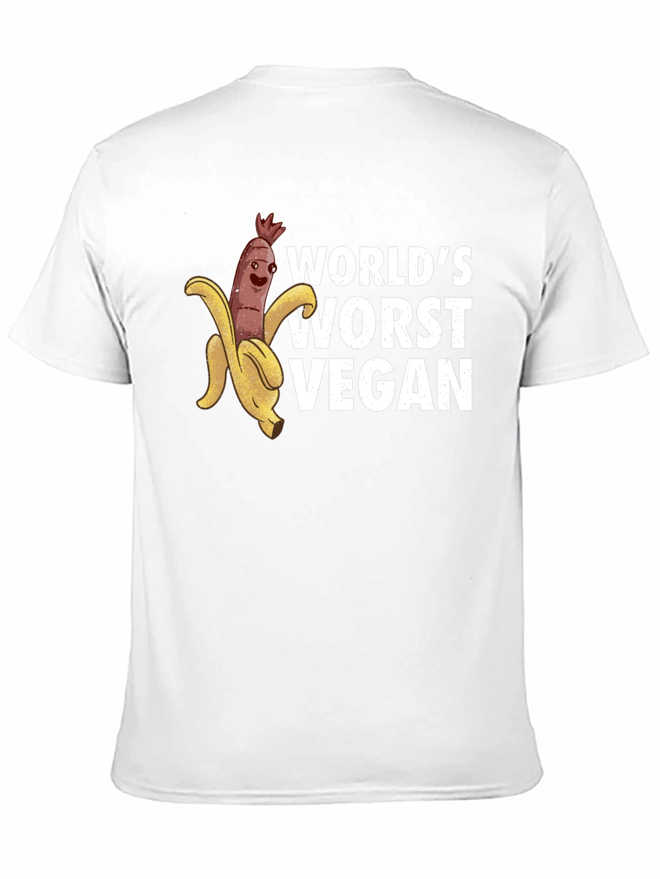 Black World's Worst Vegan Graphic T-Shirt view 11