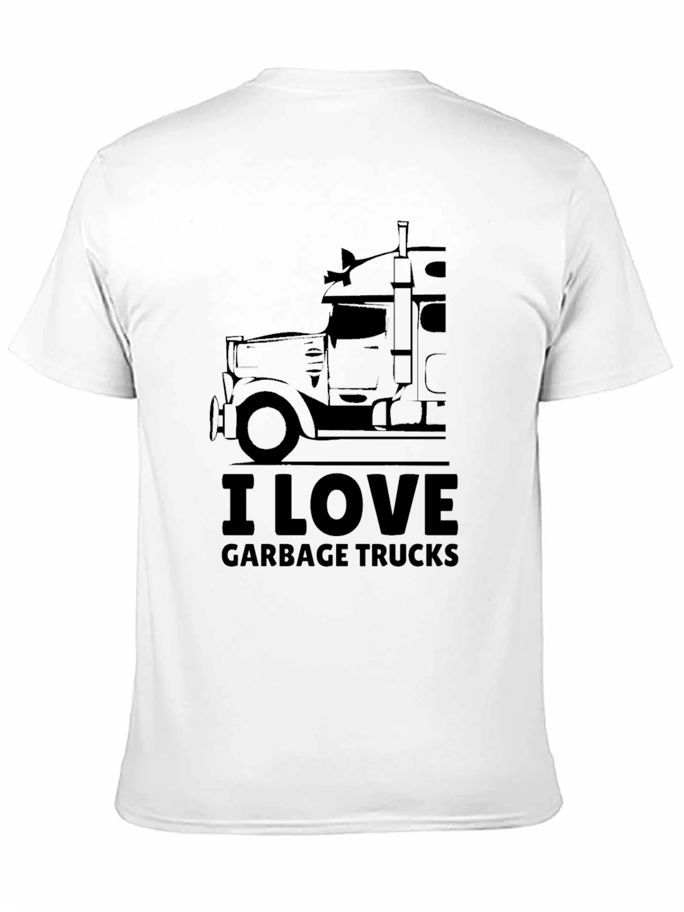 Black I Love Garbage Trucks Graphic Tee view 11