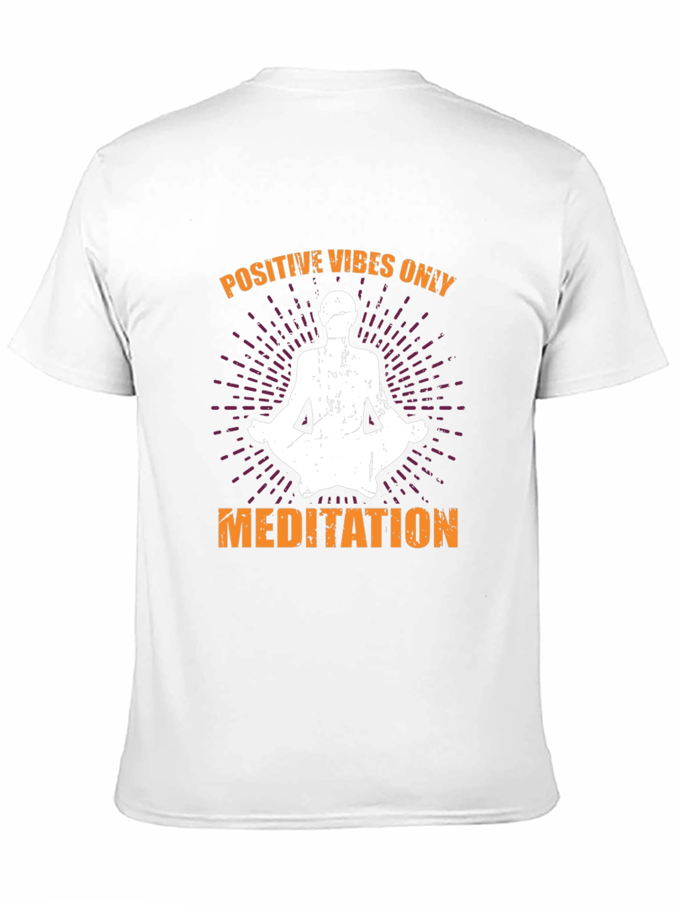 Black Positive Vibes Only Meditation Graphic Tee view 11