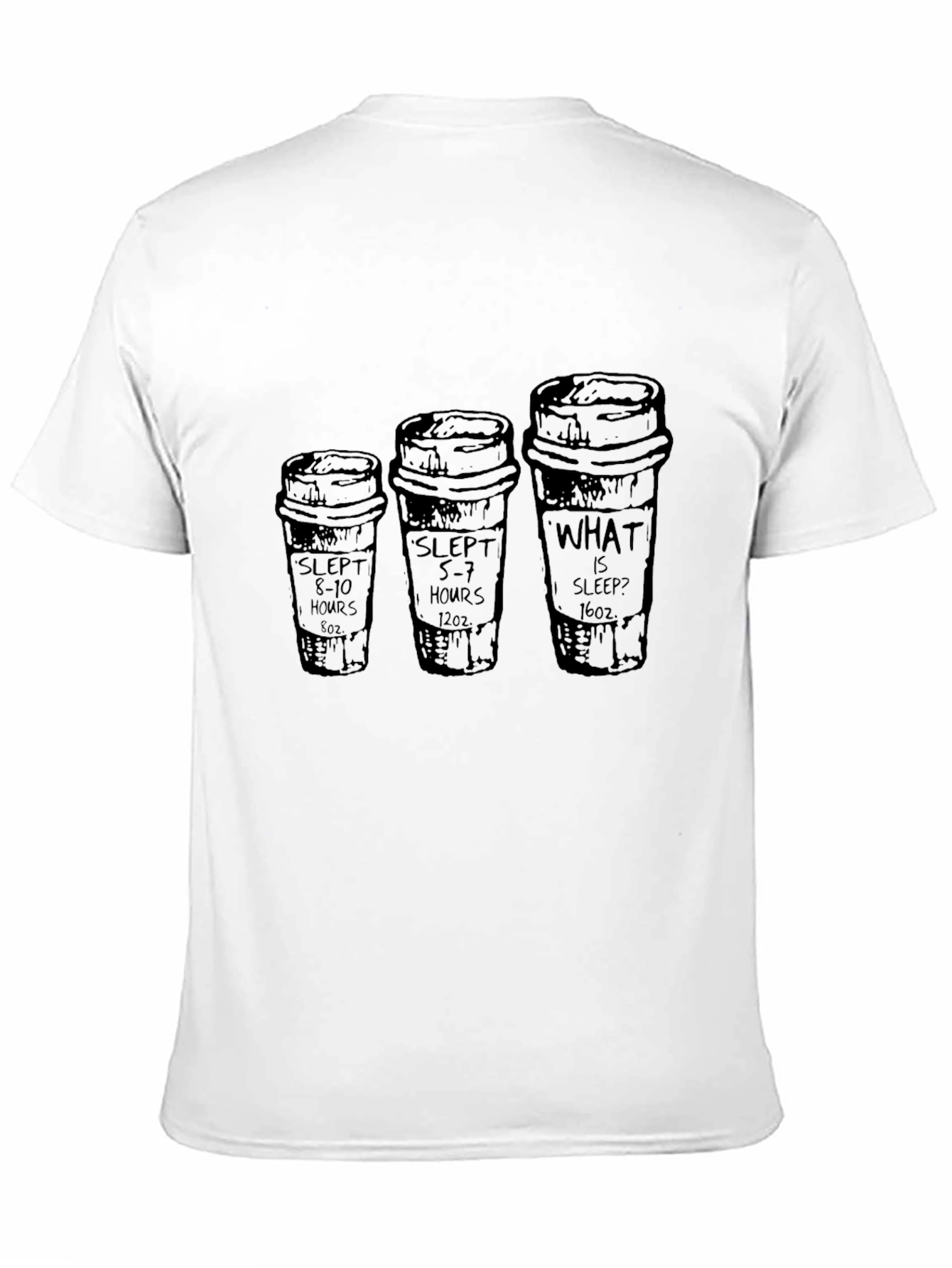 Black Slept Hours Coffee T-Shirt - Funny Sleep Deprived Tee view 11