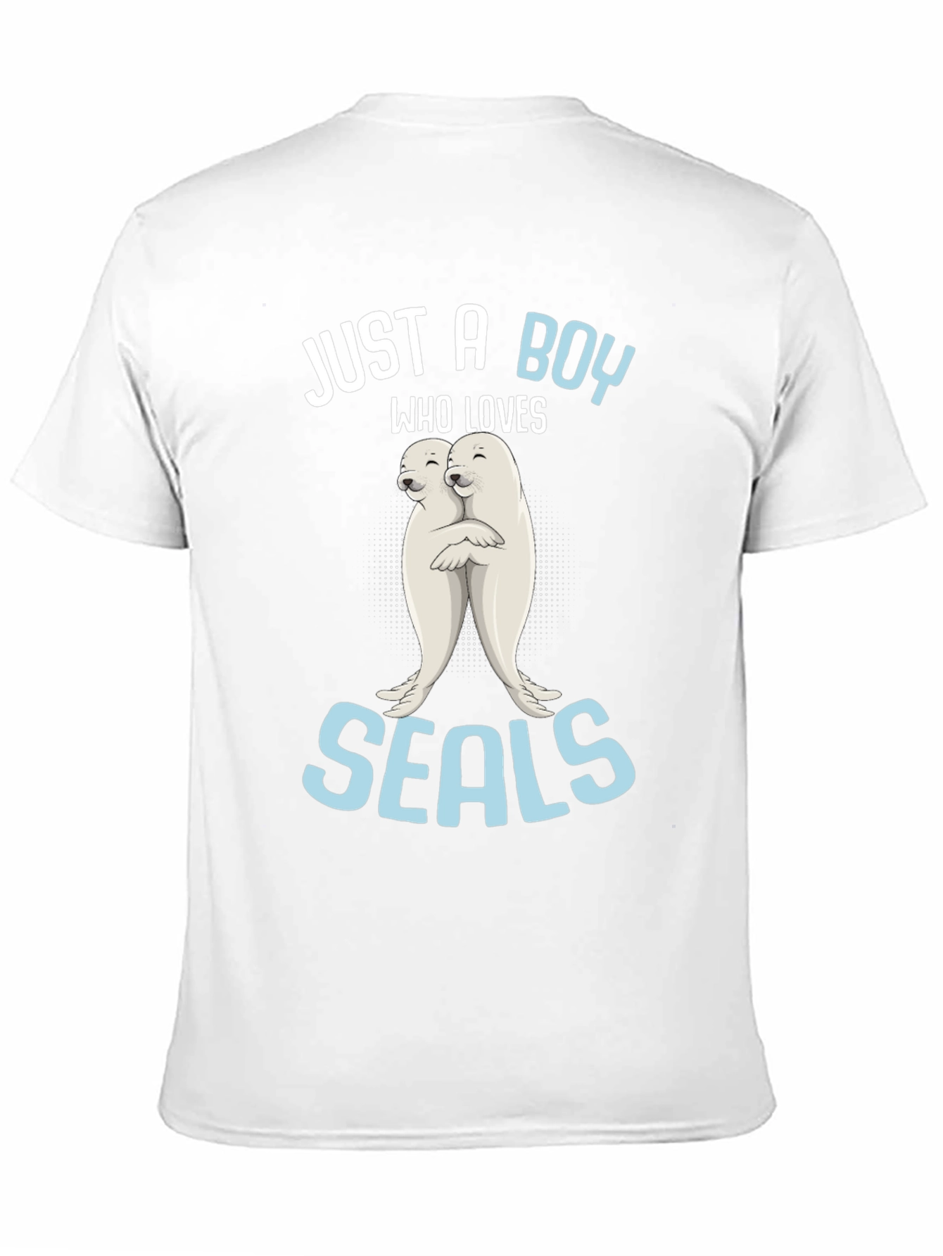 Black Just A Boy Who Loves Seals T-Shirt view 11