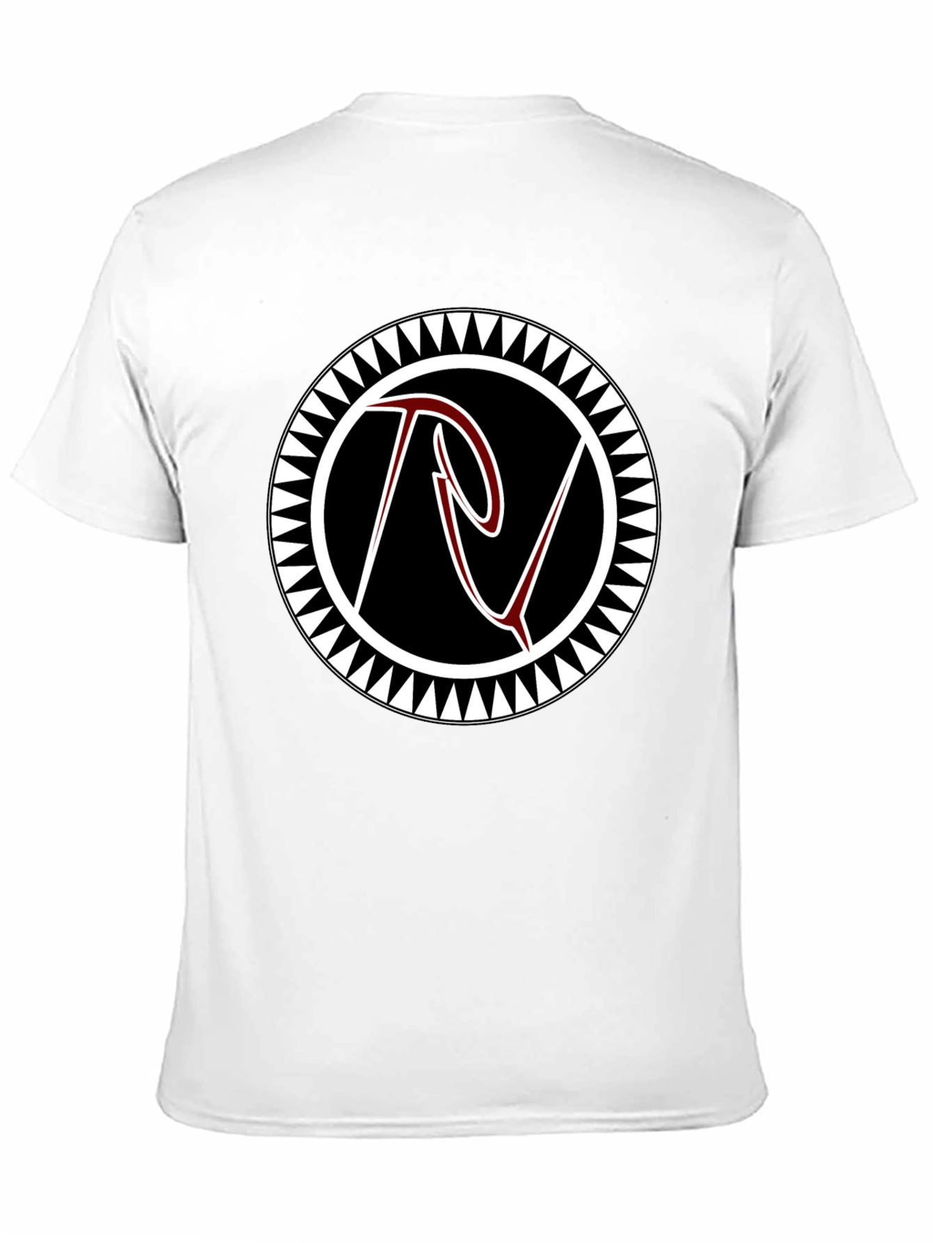 Black Black Tee with Tribal Circle Logo view 11
