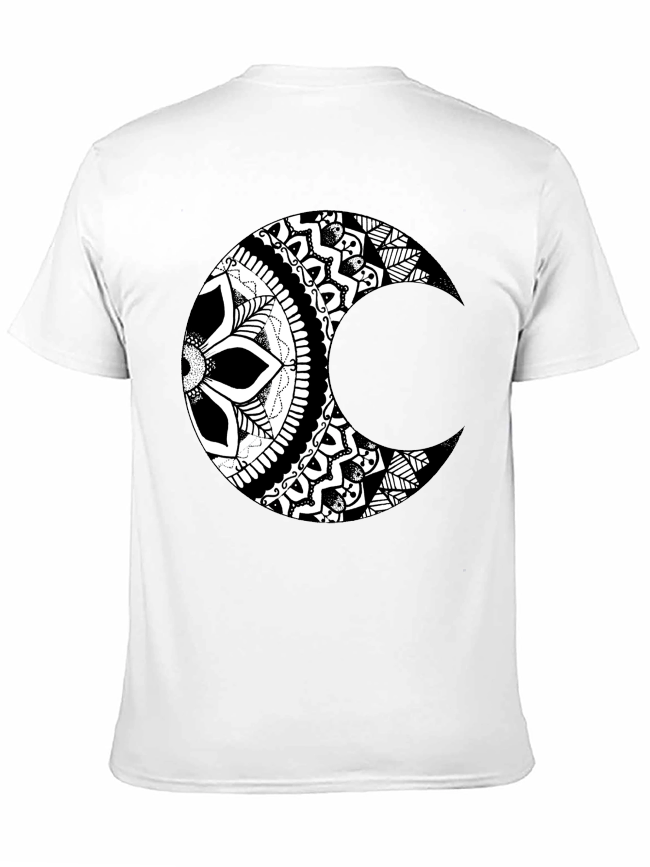 Black Moon Mandala Graphic Tee - Stylish Black T-Shirt view 11