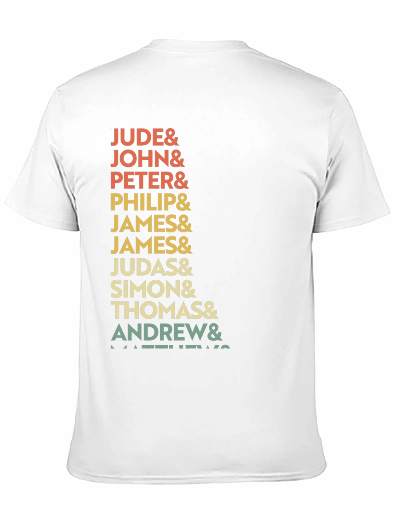 Black Retro Twelve Apostles T-Shirt - Jude, John, Peter view 11