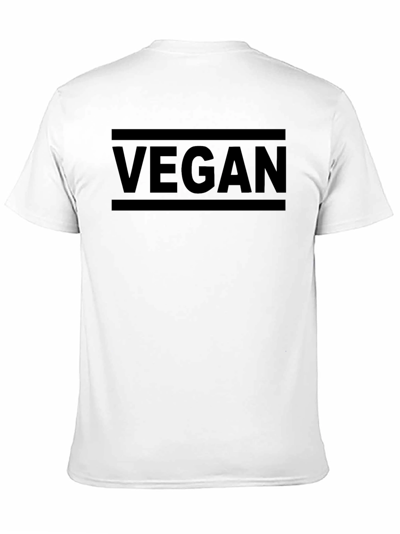 Black Vegan Graphic T-Shirt - Black Crew Neck Tee view 11