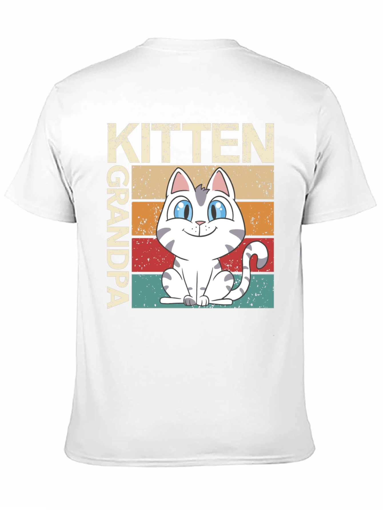 Black Kitten Grandpa Graphic Tee view 11