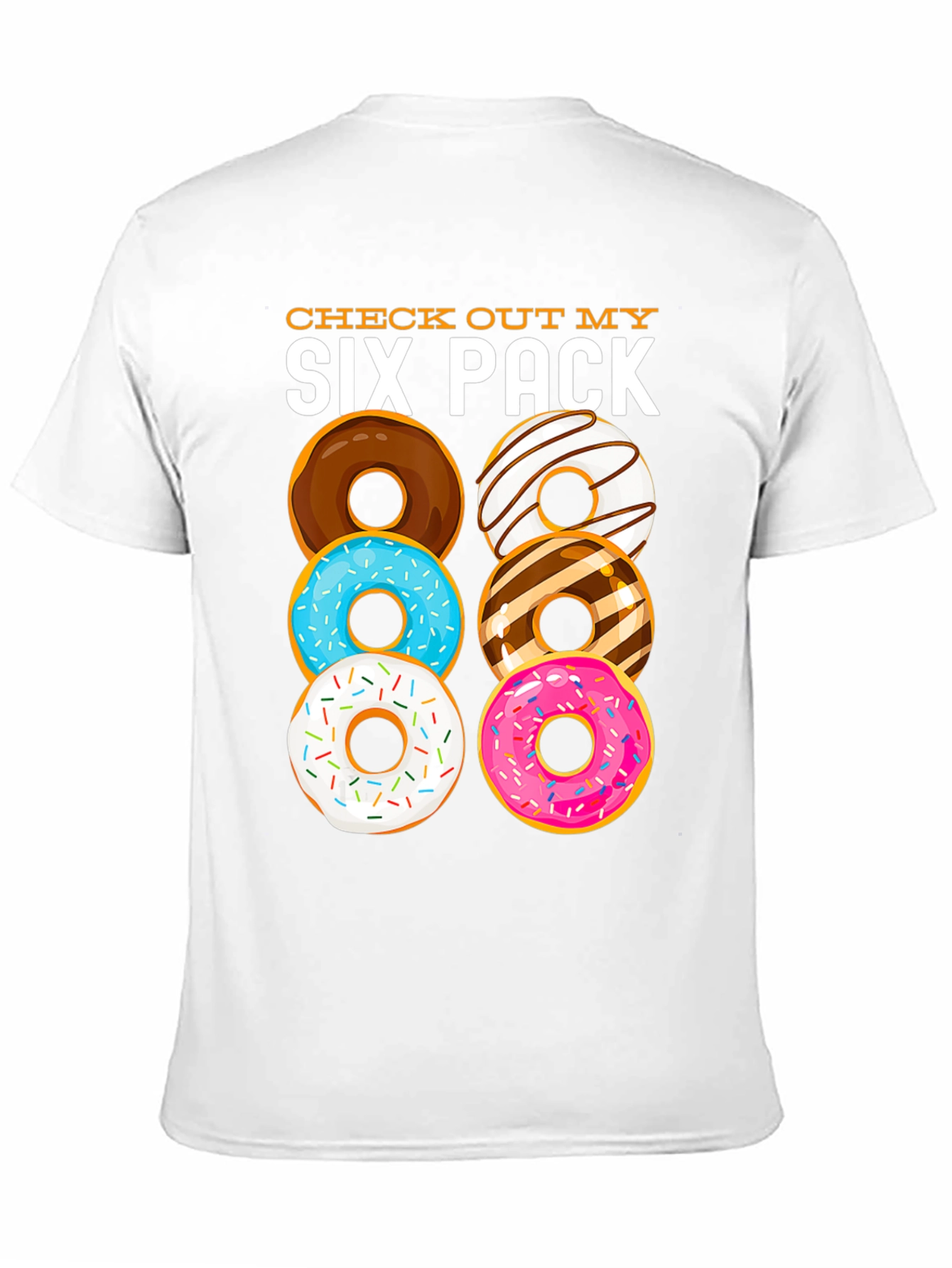 Black Donut Six Pack Funny Graphic T-Shirt view 11