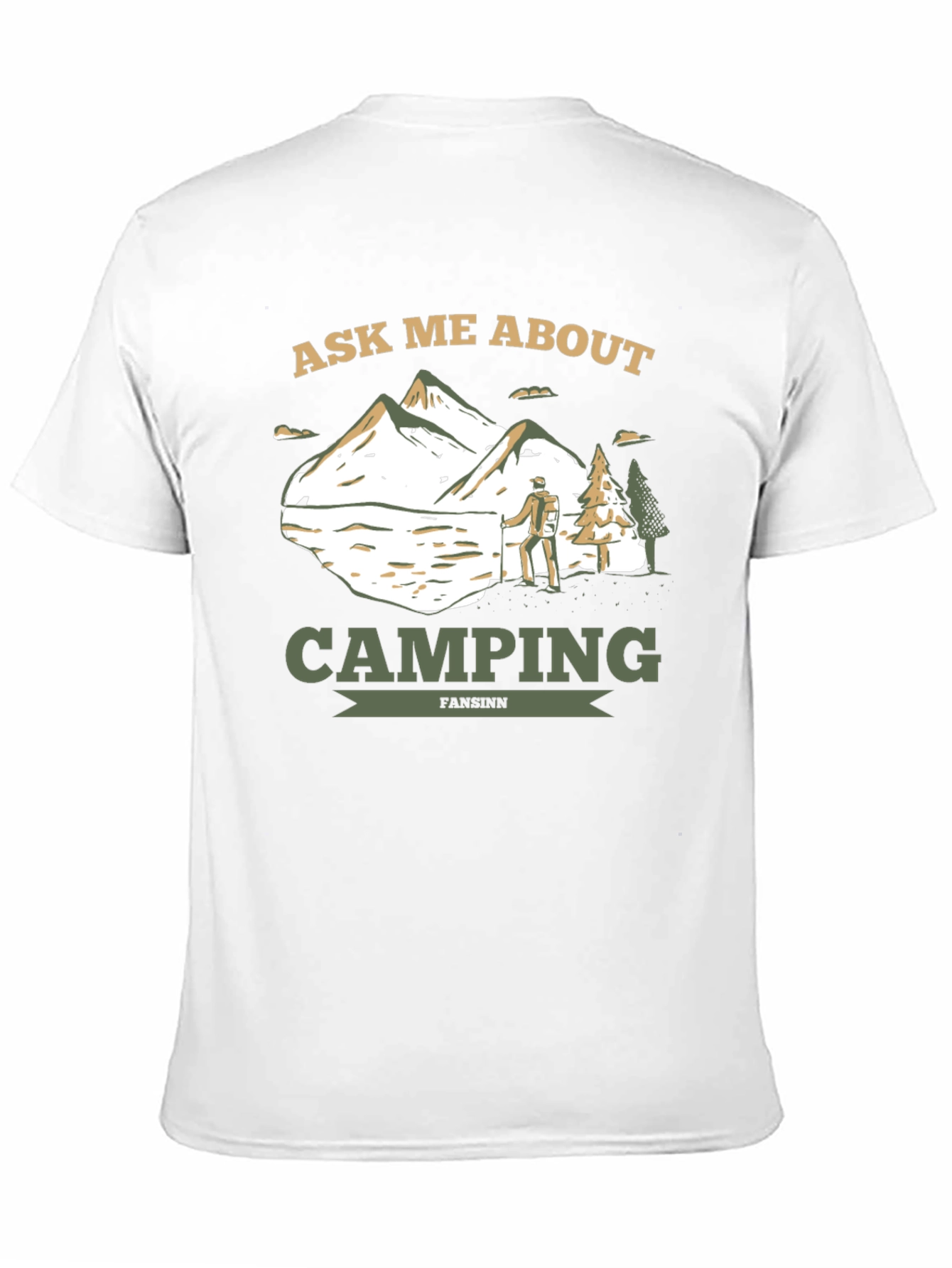 Black Camping Enthusiast T-Shirt: Ask Me About Camping view 11