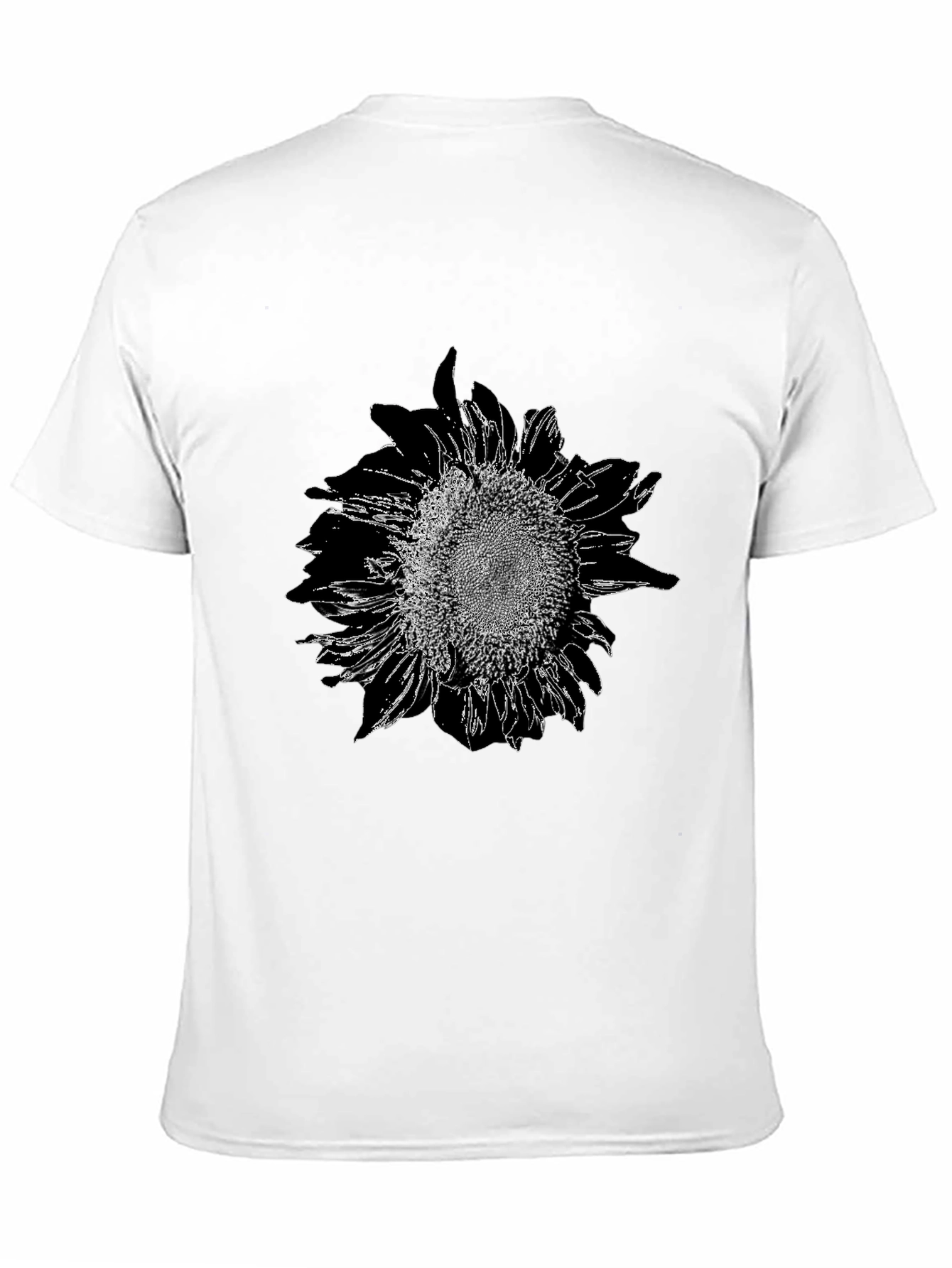 Black Sunflower Graphic Black T-Shirt - Unisex view 11