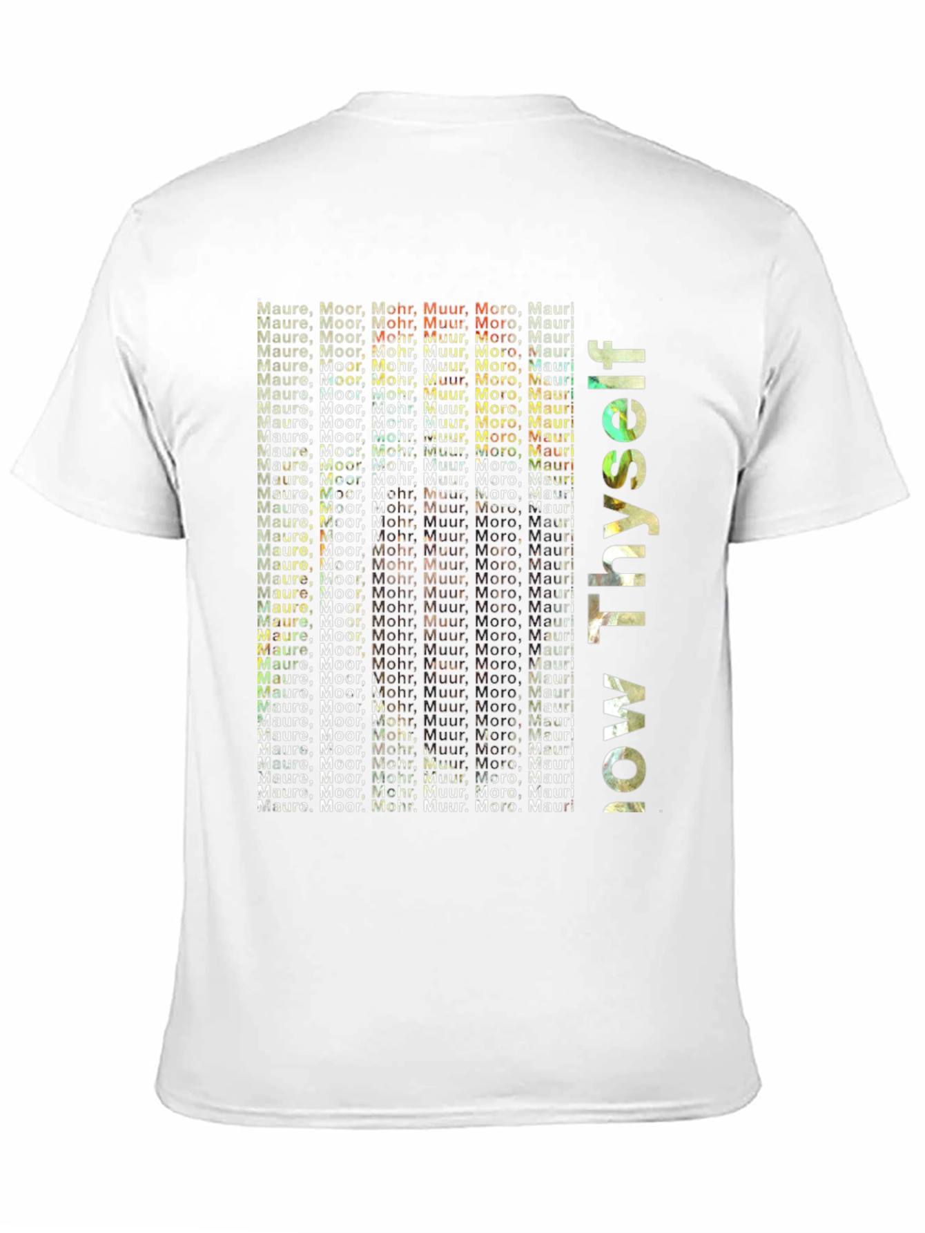 Black Know Thyself T-Shirt: Mauri, Moor, Mohr, Muur, Moro view 11