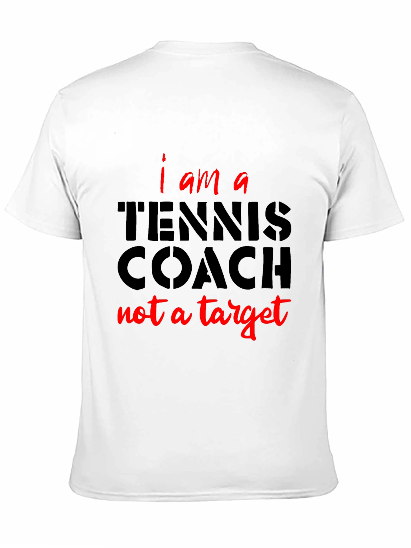 Black Tennis Coach Graphic Tee - I am a Tennis Coach, Not a Target view 11