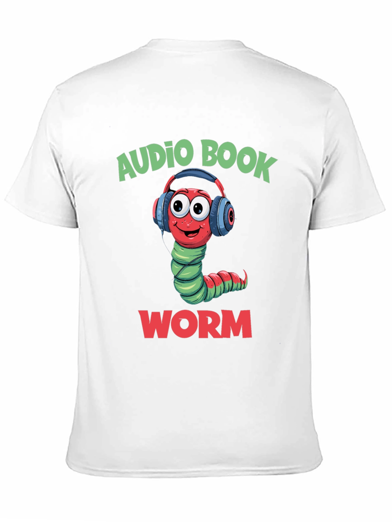 Black Audio Book Worm T-Shirt view 11