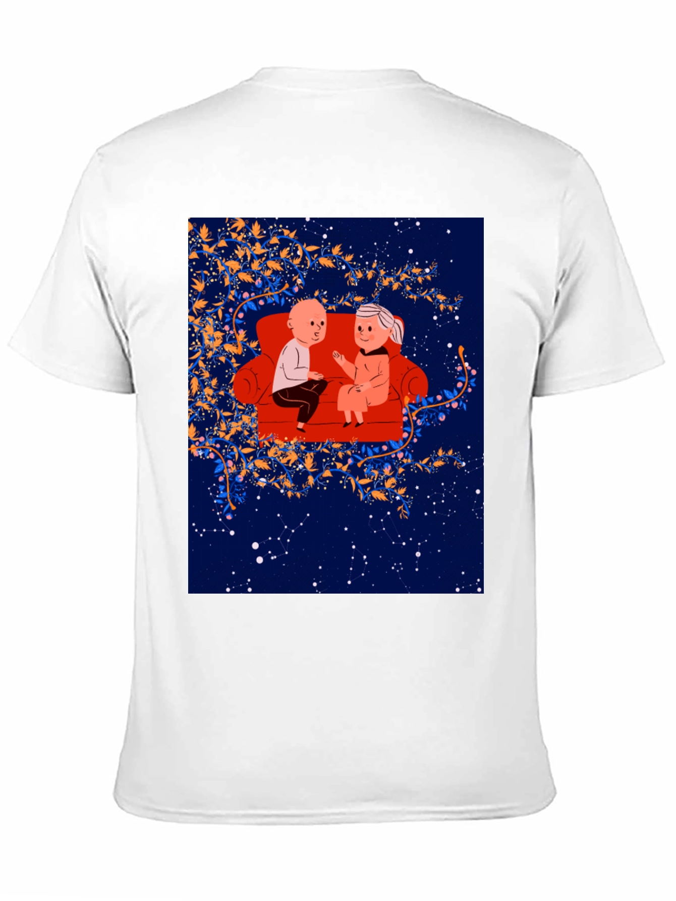 Black Cartoon Couple T-Shirt view 11