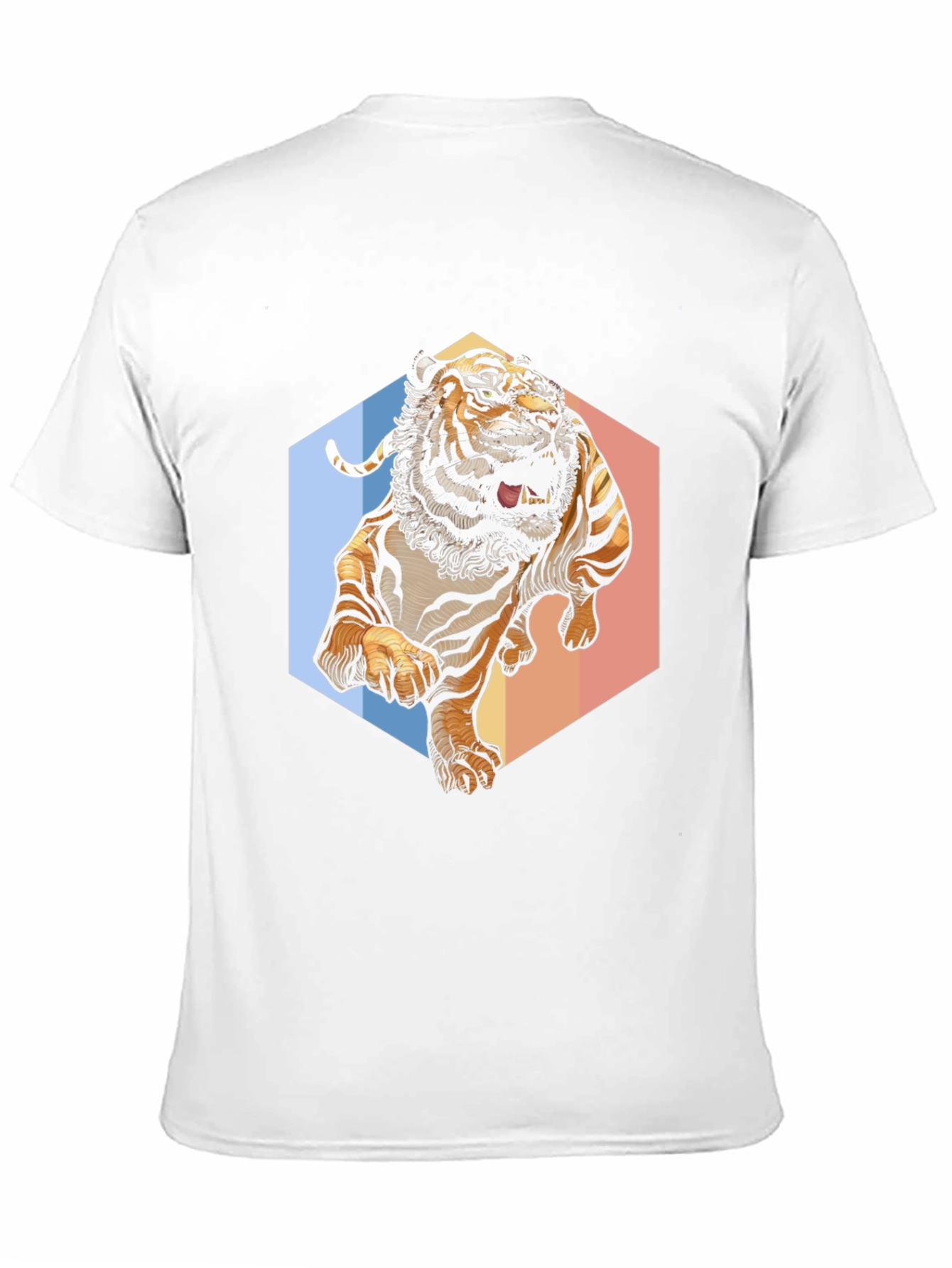 Black Roaring Tiger Graphic Tee - Bold Black T-Shirt view 11