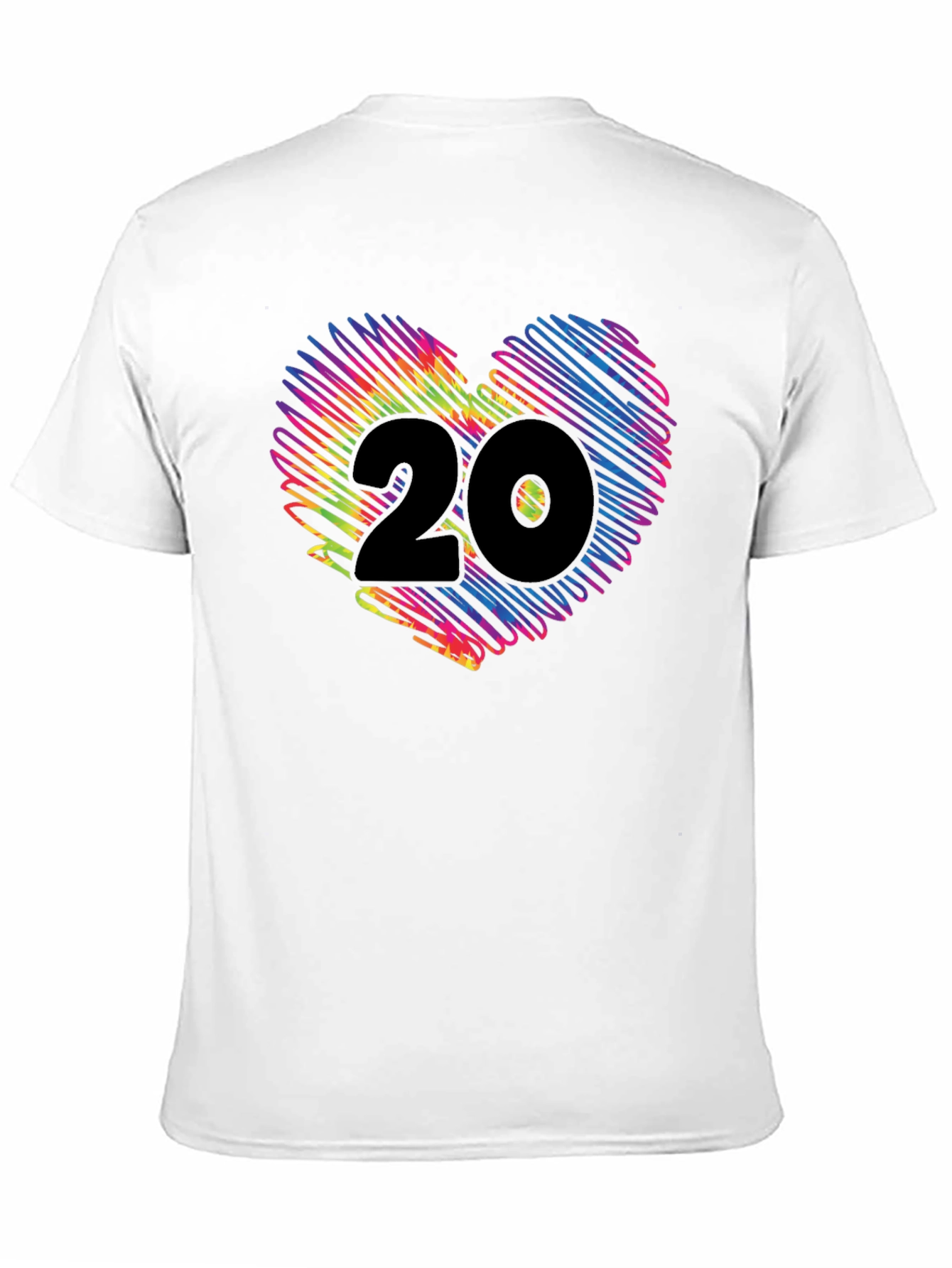 Black Vibrant Heart 20 Graphic Tee - Black view 11