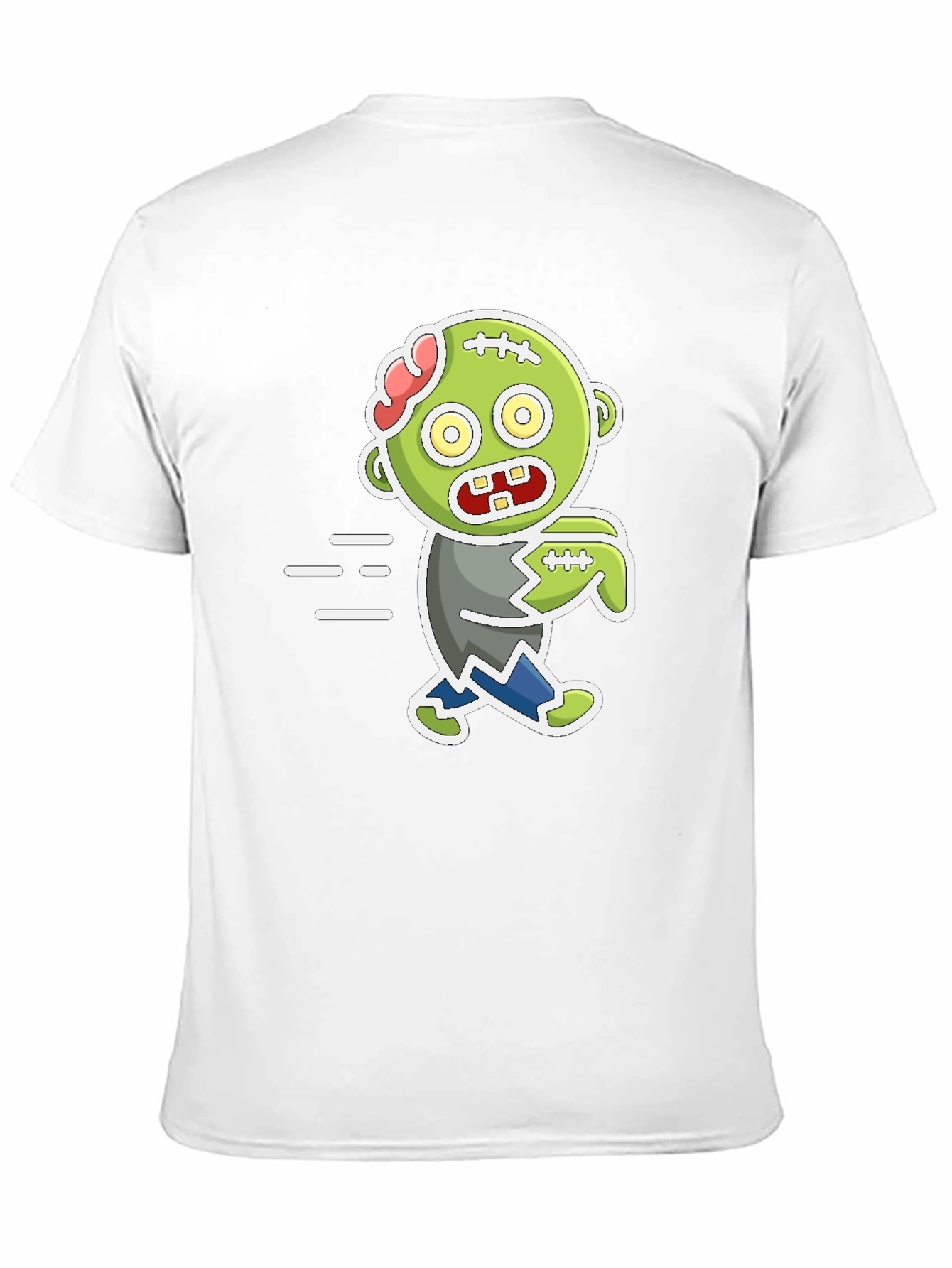 Black Cartoon Zombie Graphic T-Shirt - Halloween Fun view 11