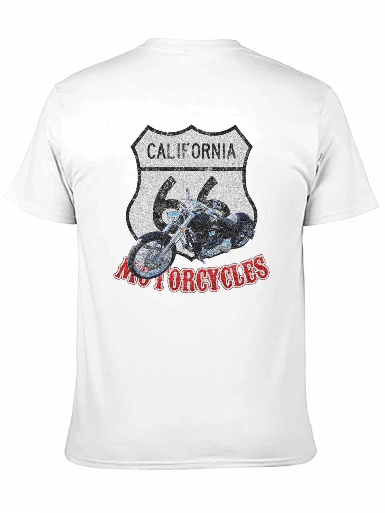 Black California 66 Motorcycles Black T-Shirt view 11