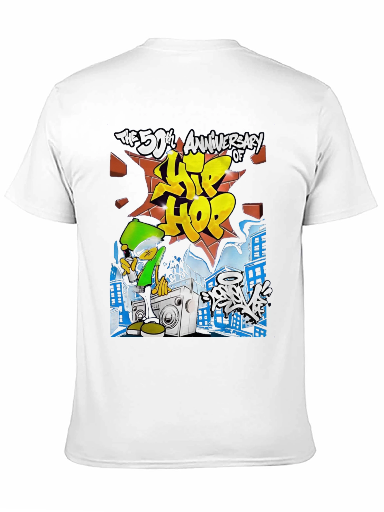 Black 50th Anniversary Hip Hop Black T-Shirt view 11