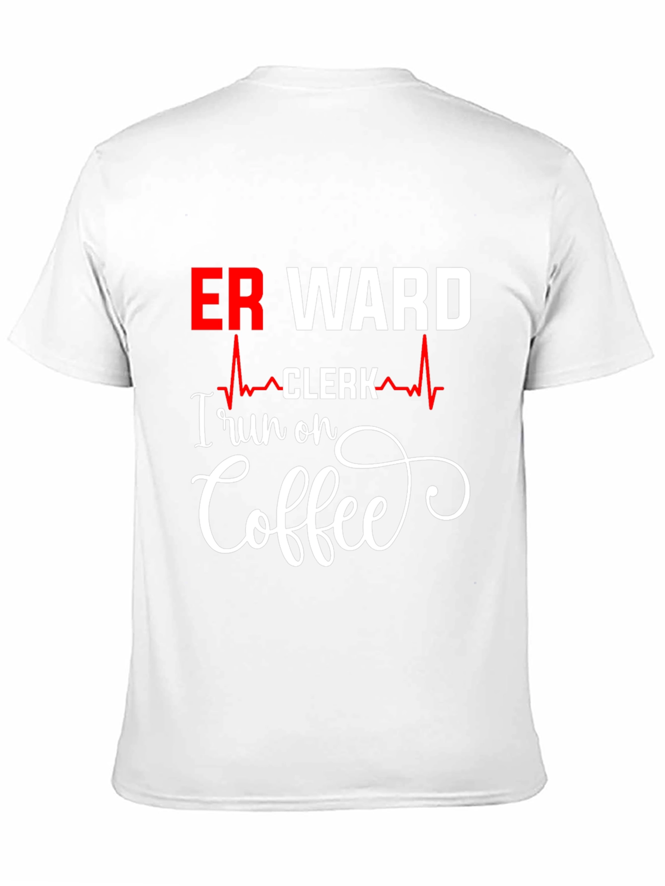 Black ER Ward Clerk Coffee T-Shirt view 11