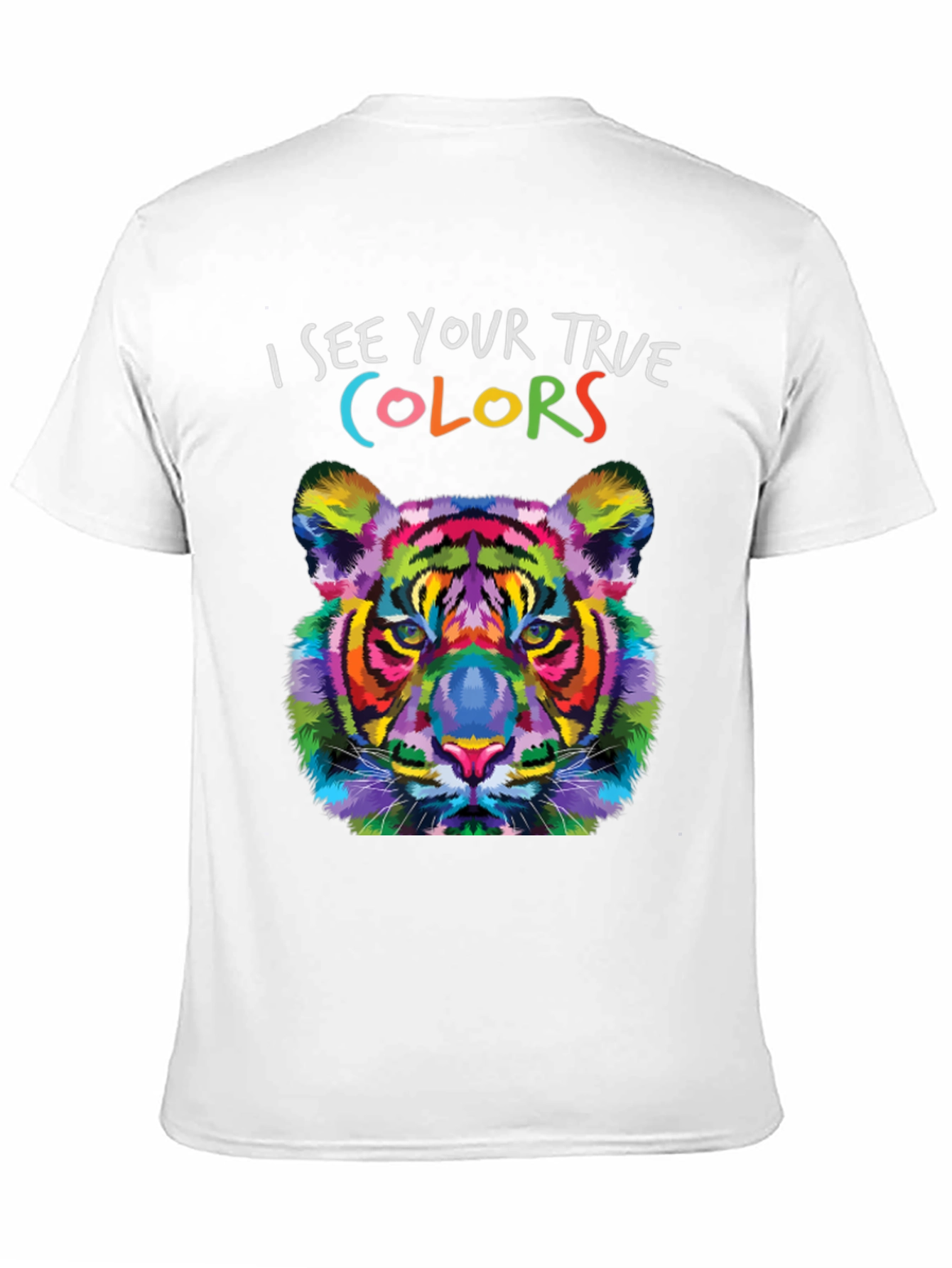 Black Colorful Tiger Graphic T-Shirt - See Your True Colors! view 11