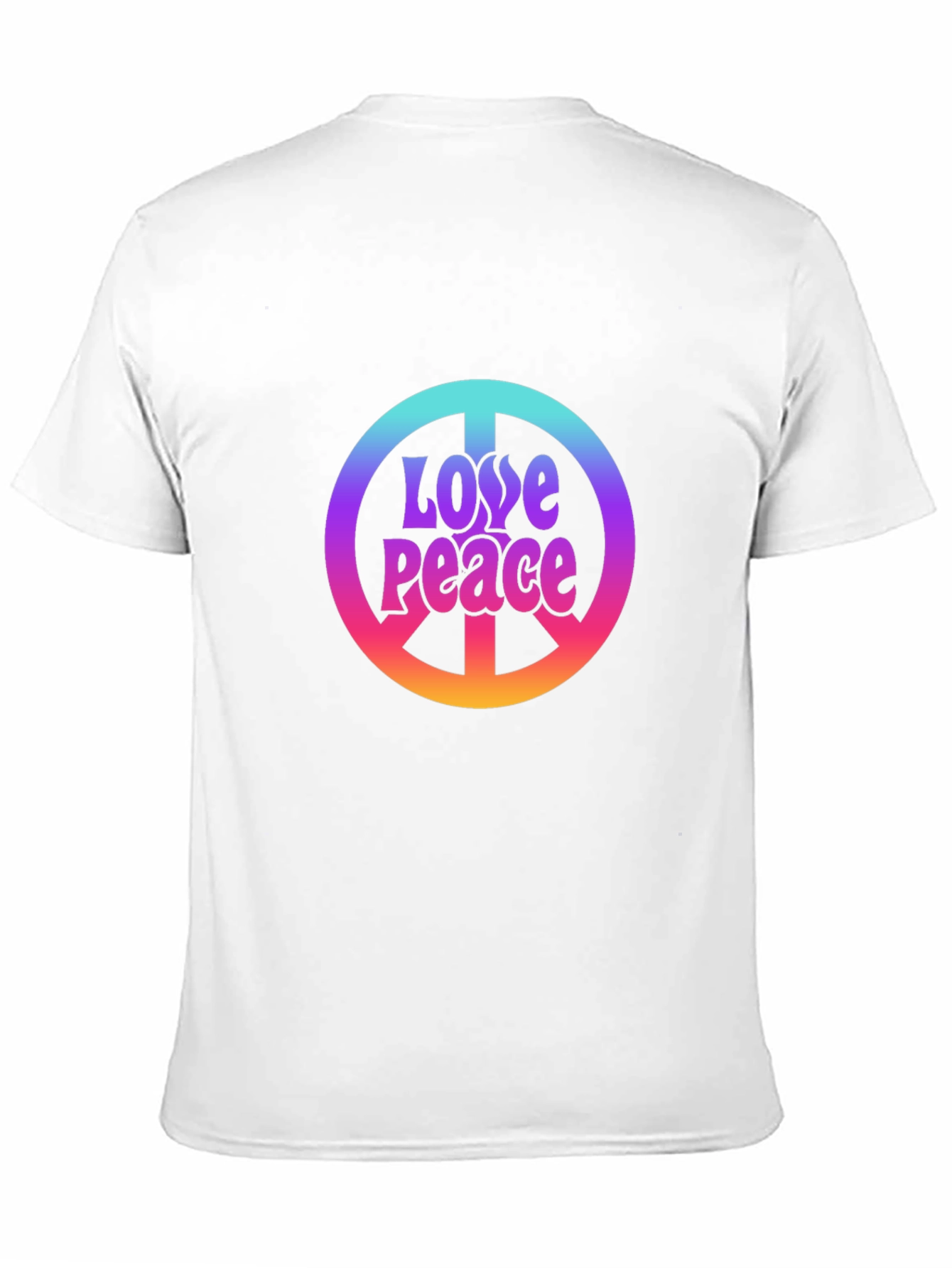 Black Love Peace Sign Black T-Shirt view 11