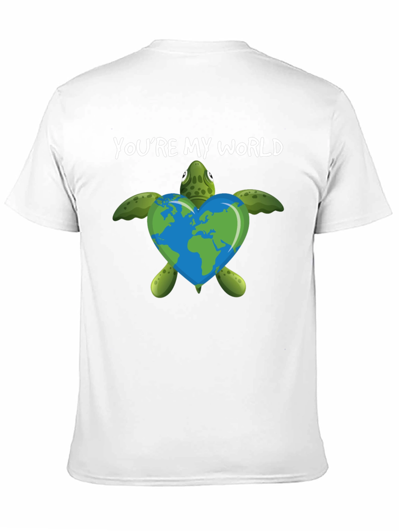 Black You're My World Turtle Heart T-Shirt view 11