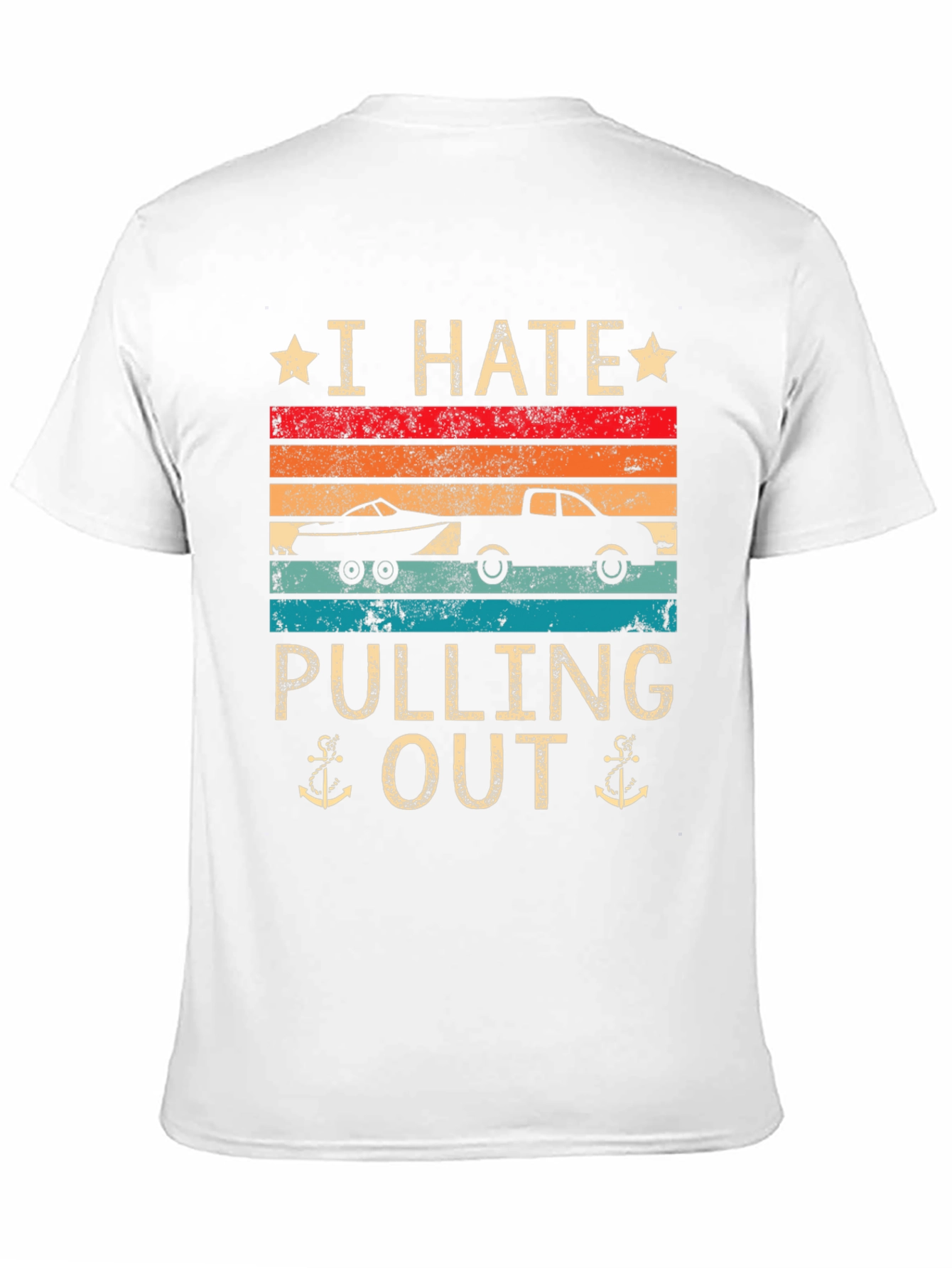 Black I Hate Pulling Out Boat T-Shirt view 11