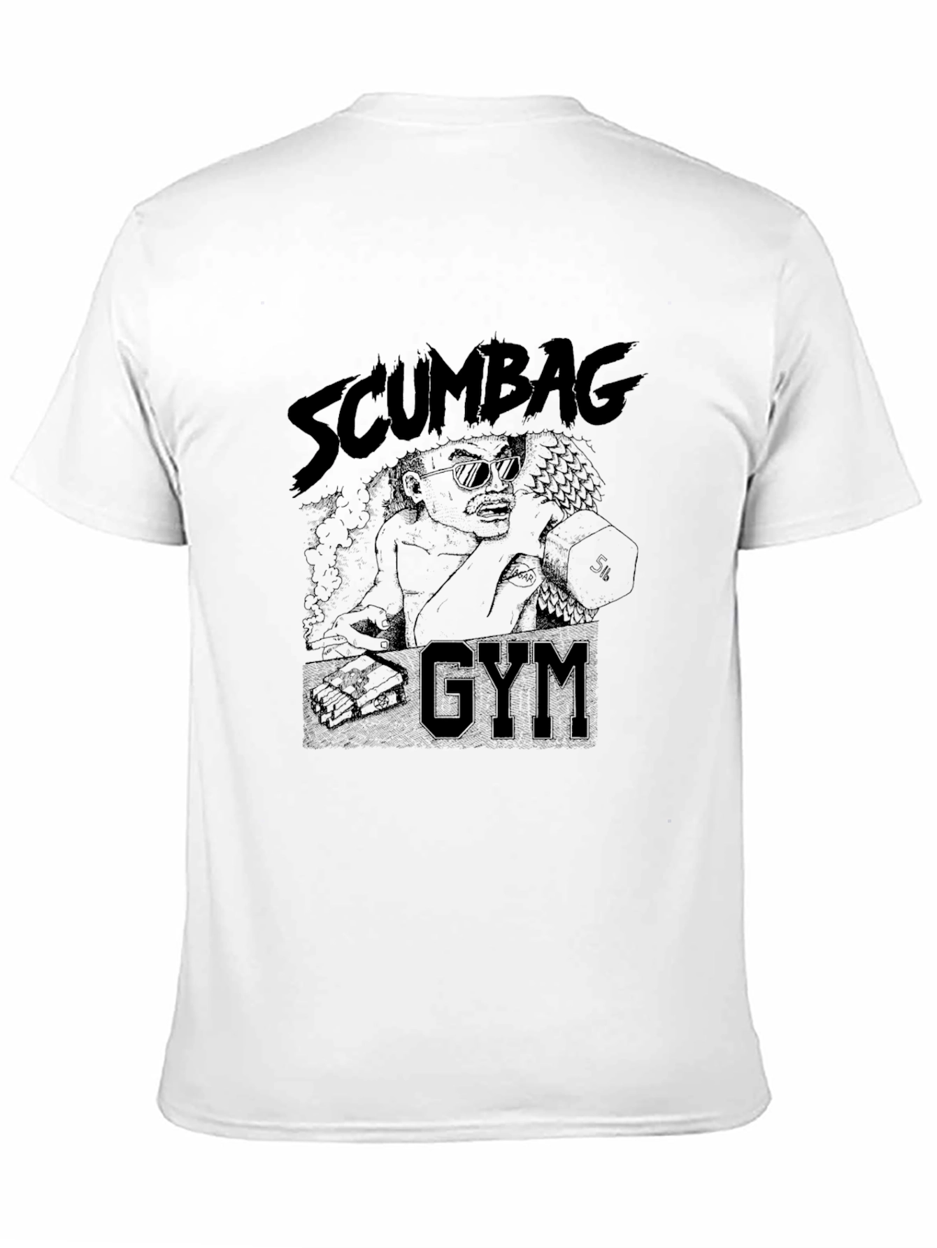 Black Scumbag Gym T-Shirt - Black Graphic Tee view 11