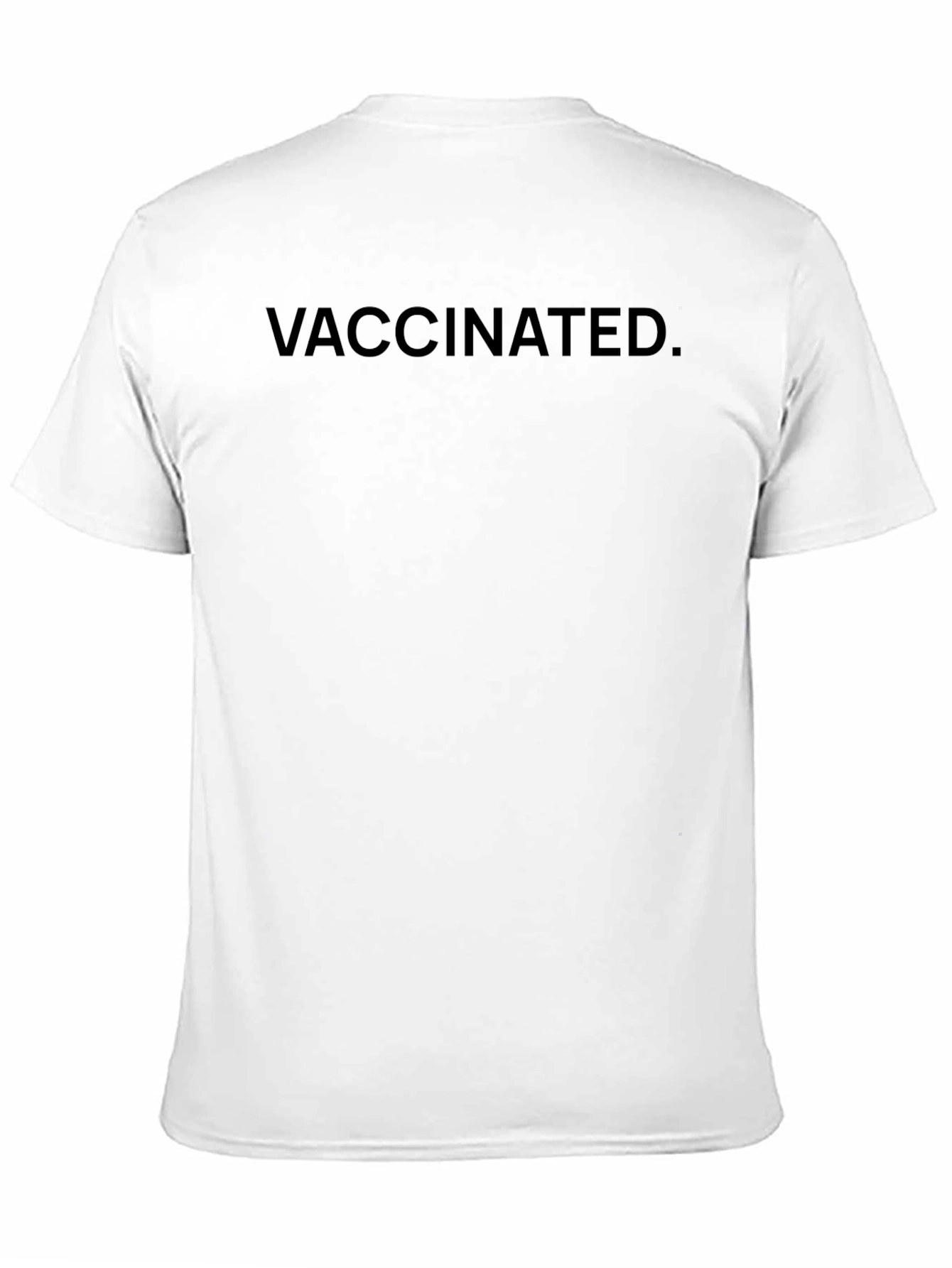 Black Vaccinated Black T-Shirt - Show Your Status view 11