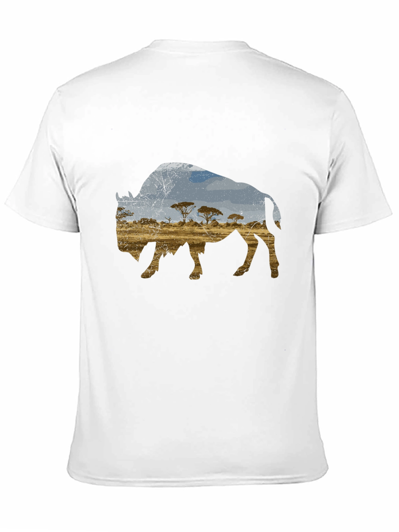 Black Buffalo Landscape Graphic Black T-Shirt view 11