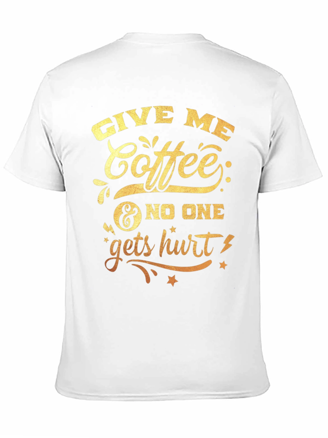 Black Give Me Coffee Graphic T-Shirt view 11
