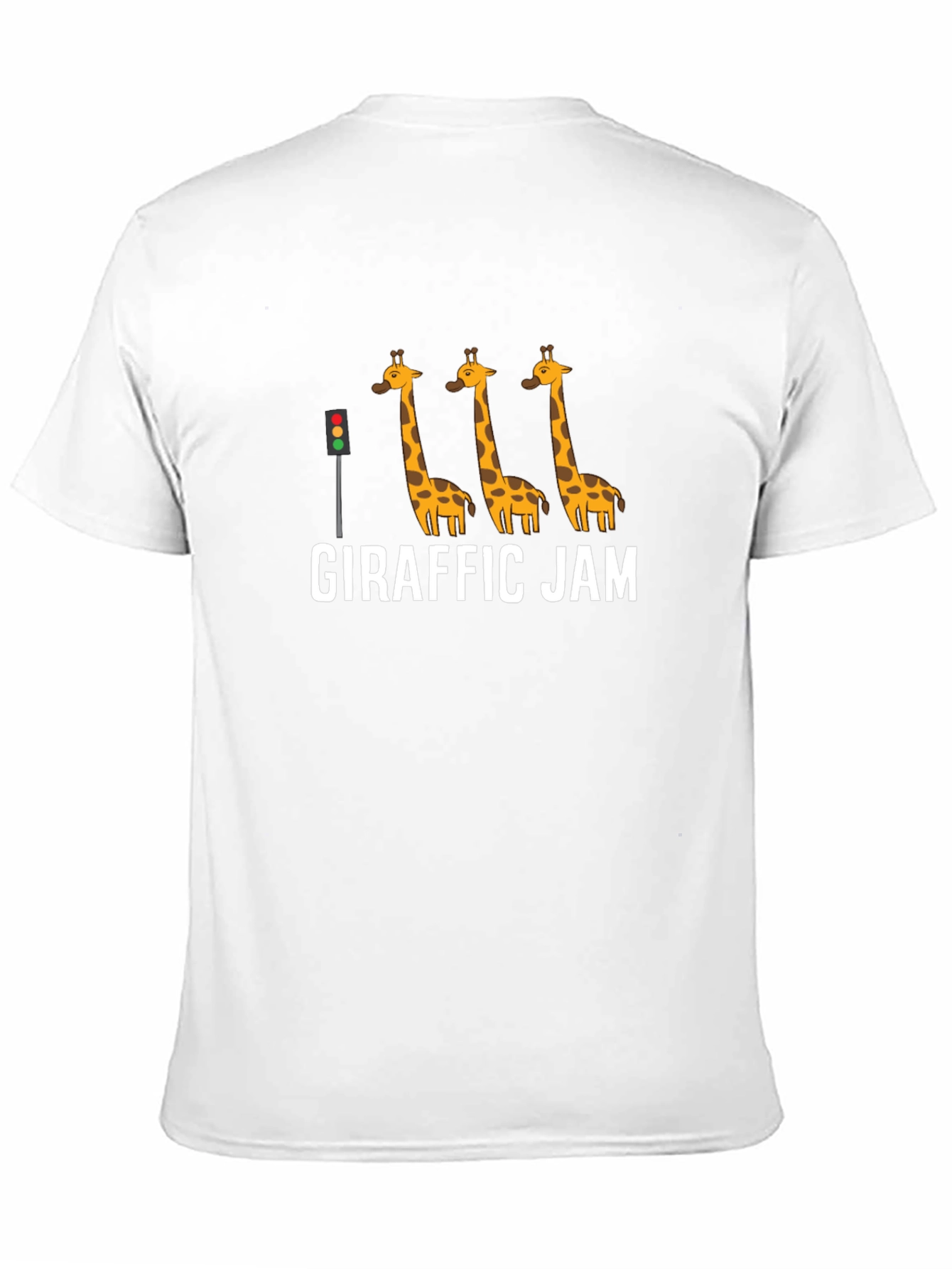 Black Giraffe Jam Graphic Tee - Funny Animal Traffic Design view 11